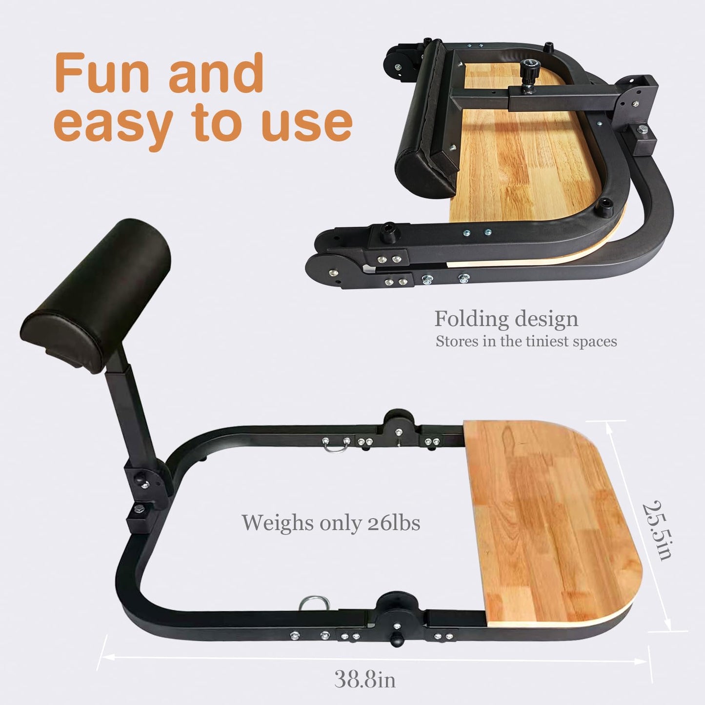Hip Thrust Machine for High Resistance Glute Workout Equipment,Glute Machine Home Gym Hip Thrust Bench Comes with 50, 100, and 150 Lbs of Resistance