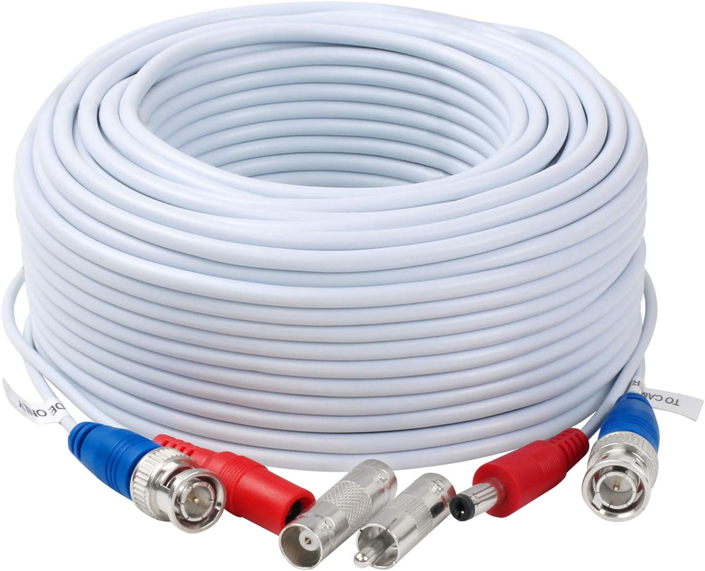 2 Pack 30 Feet BNC Video Power Cable Wire Video Security Camera Wire with Connectors for CCTV Camera DVR Surveillance