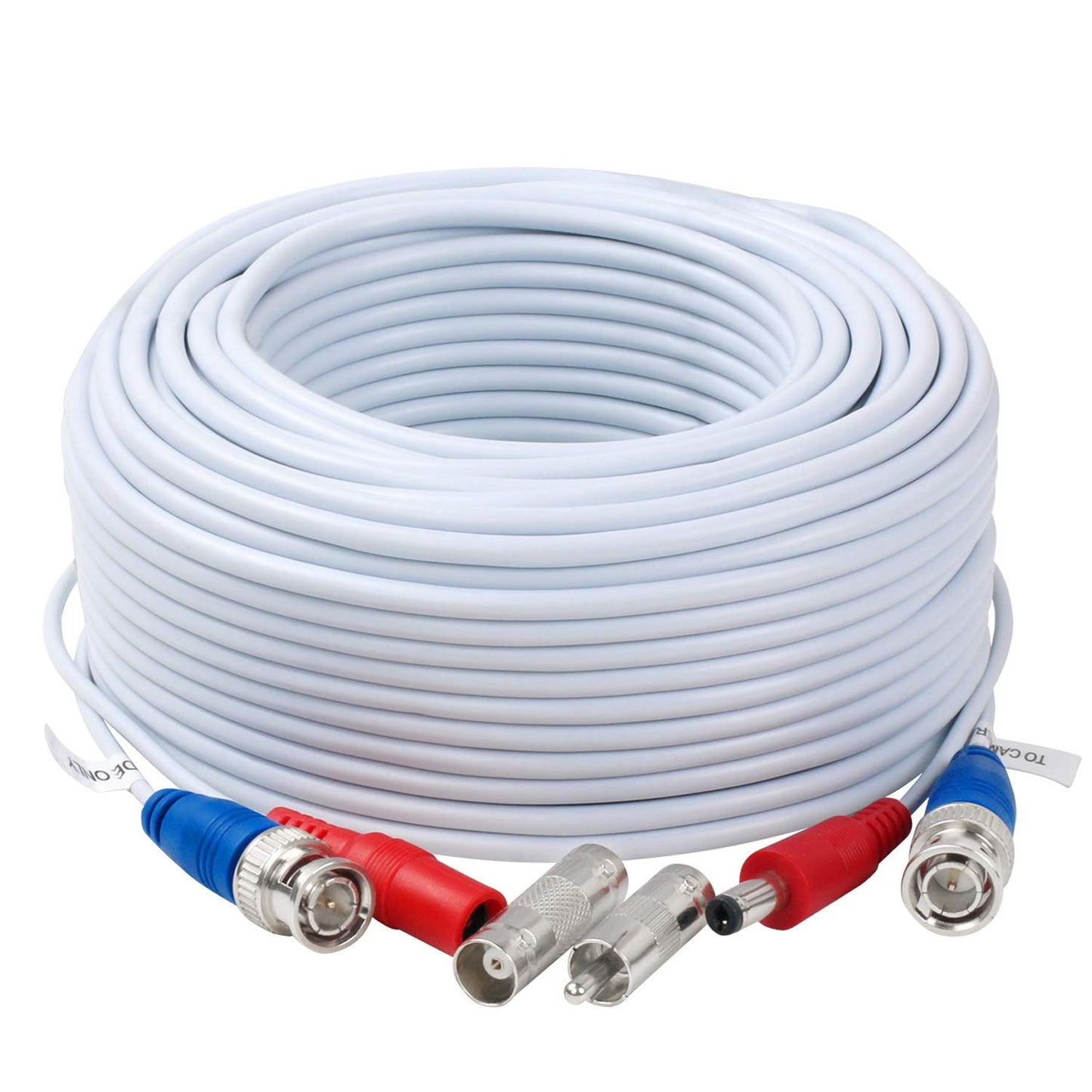 4 Pack 60 Feet BNC Video Power Cable,BNC Extension Wire Video Security Camera Wire with Connectors for CCTV Camera DVR