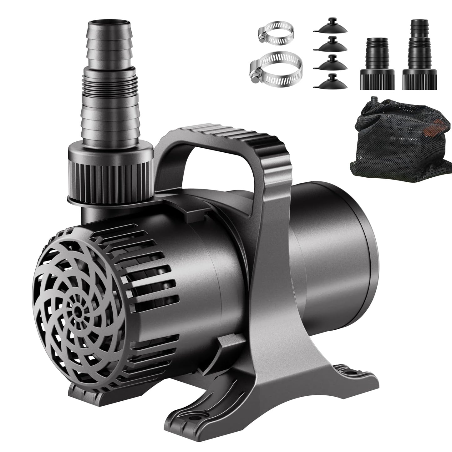 OYO Water 230W 4500 GPH Pond Pump, High Flow Heavy Duty Submersible Water Pump for Large Ponds, Pools & Waterfalls, Ultra Quiet Continuous Operation, Submersible & Inline Use, Includes Filter Bag