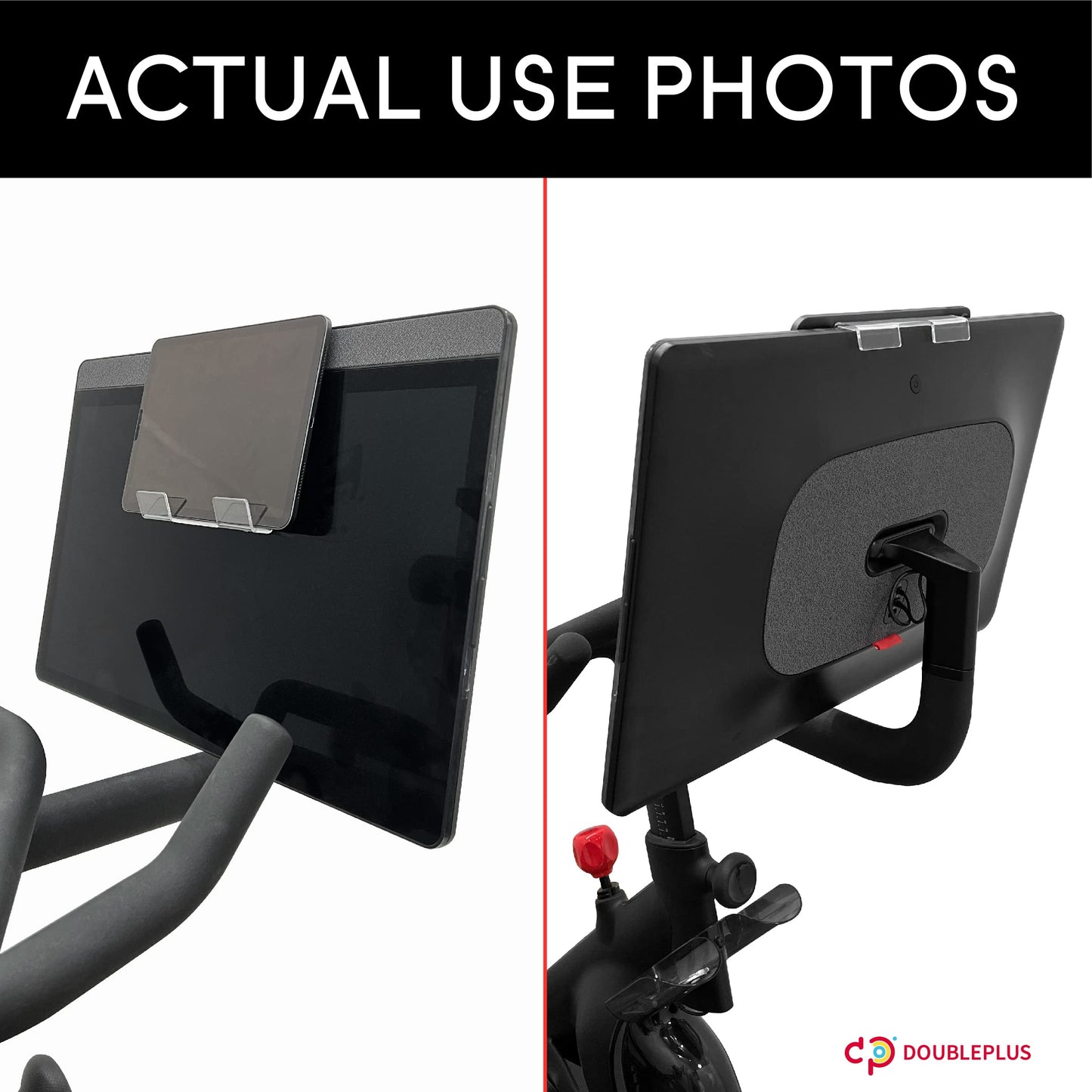 Doubleplus Tablet Holder Compatible with Peloton Bike & Plus & Tread & Row, Accessories Holder for iPad, Tablet Stand Compatible with Myx Bike,Mount for Kindle & eReader, NOT FOR Cross Training Series