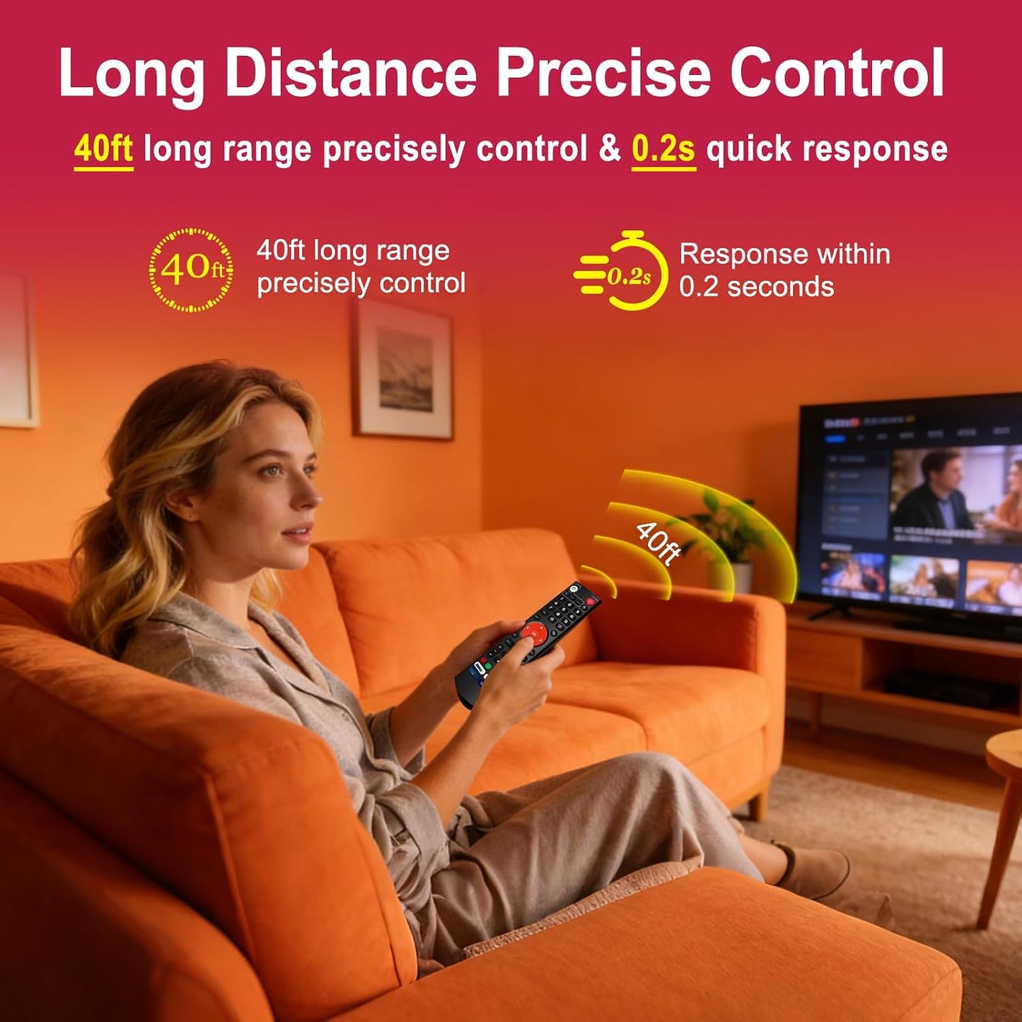 Rytuqo V3 Plus/Pro Voice Remote Control Compatible for vSeeBoxReplacement Learning Bluetooth Remote Control