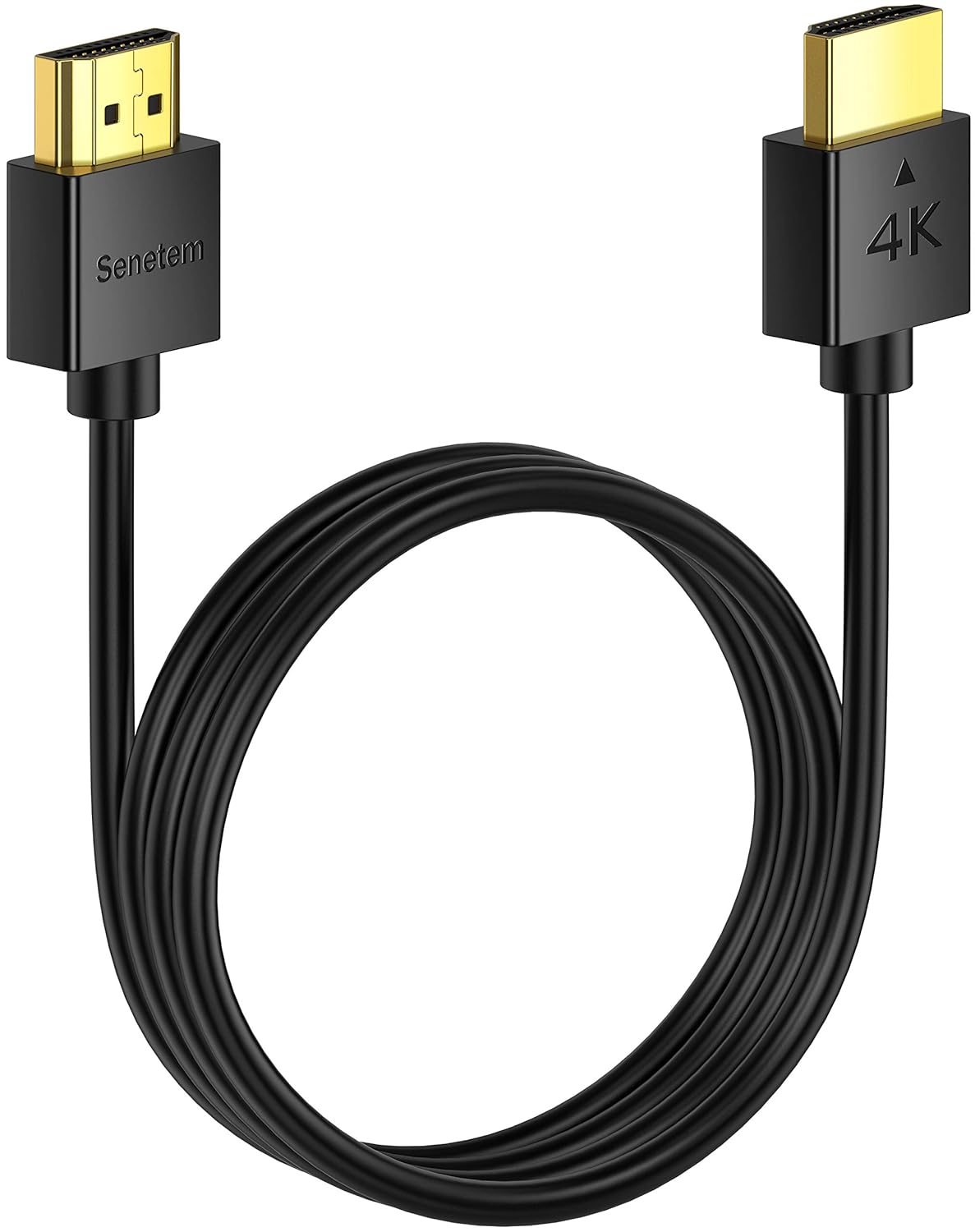1 (4K@60Hz, 18Gbps), 2.0 2K, 3D, PS5/4/3 (1 Senetem Slim HDMI Cable ft, High Speed HDMI Cord, Thin, Low-Profile