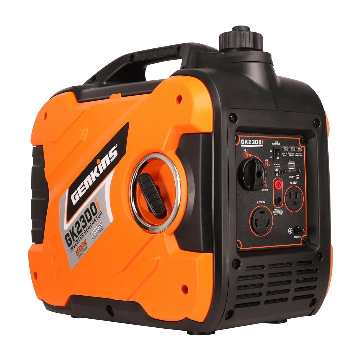 GENKINS Inverter Generator 2300 Watt Portable Generator Gas Powered Ultra Quiet for RV Ready Outdoor Camping Home Backup