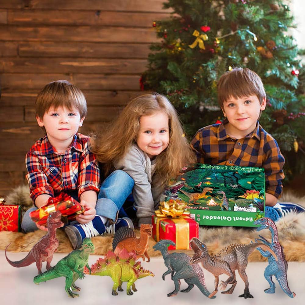 Realistic Dinosaur Figurine Advent Calendar 2025 - 24-Day Countdown Christmas Gift for Kids