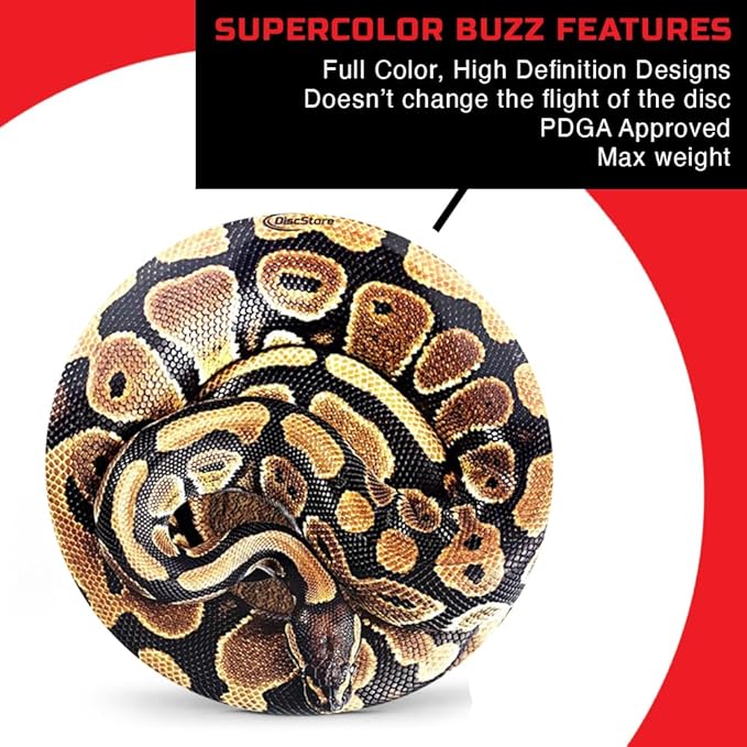 Discraft ESP Buzzz Supercolor Midrange Disc Golf Disc - Custom Design Discraft Discs - Straight Flying and Great for All Skill Levels - Free Mini Marker Included