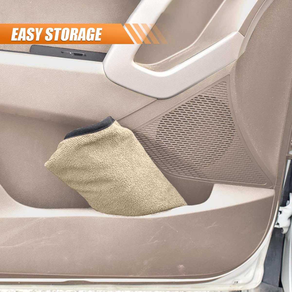 ZIMISI Waterproof Car Seat Cover Towel, Non-Slip Car Seat Protector for Gym Workouts, Running, Swimming, Beach & Hiking, Universal Sweat Towel Cloth for Cars, SUVs, Trucks (Beige)