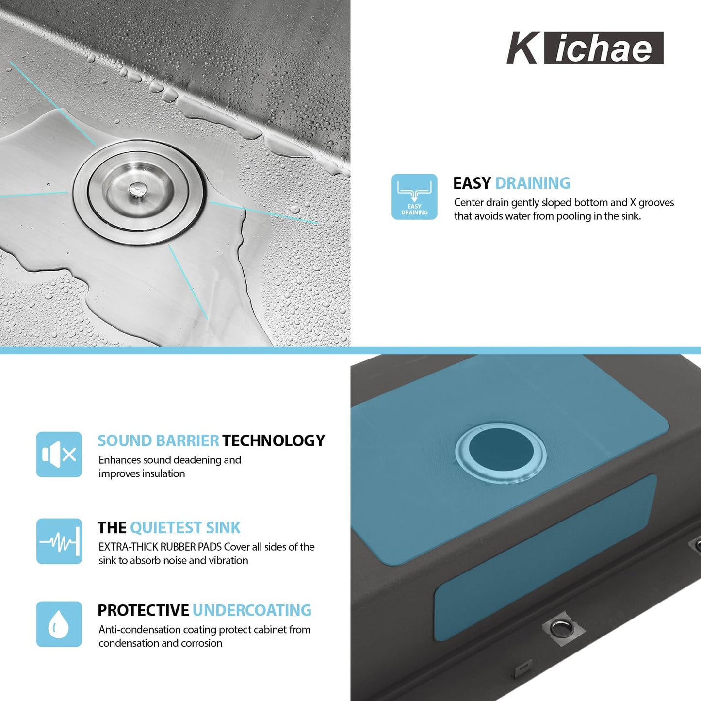 Kichae 33 Kitchen Sink Drop In - 33 x 22 Kitchen Sink Ledge Workstation Topmount Drop-In Single Bowl Stainless Steel 16 Gauge Single Bowl