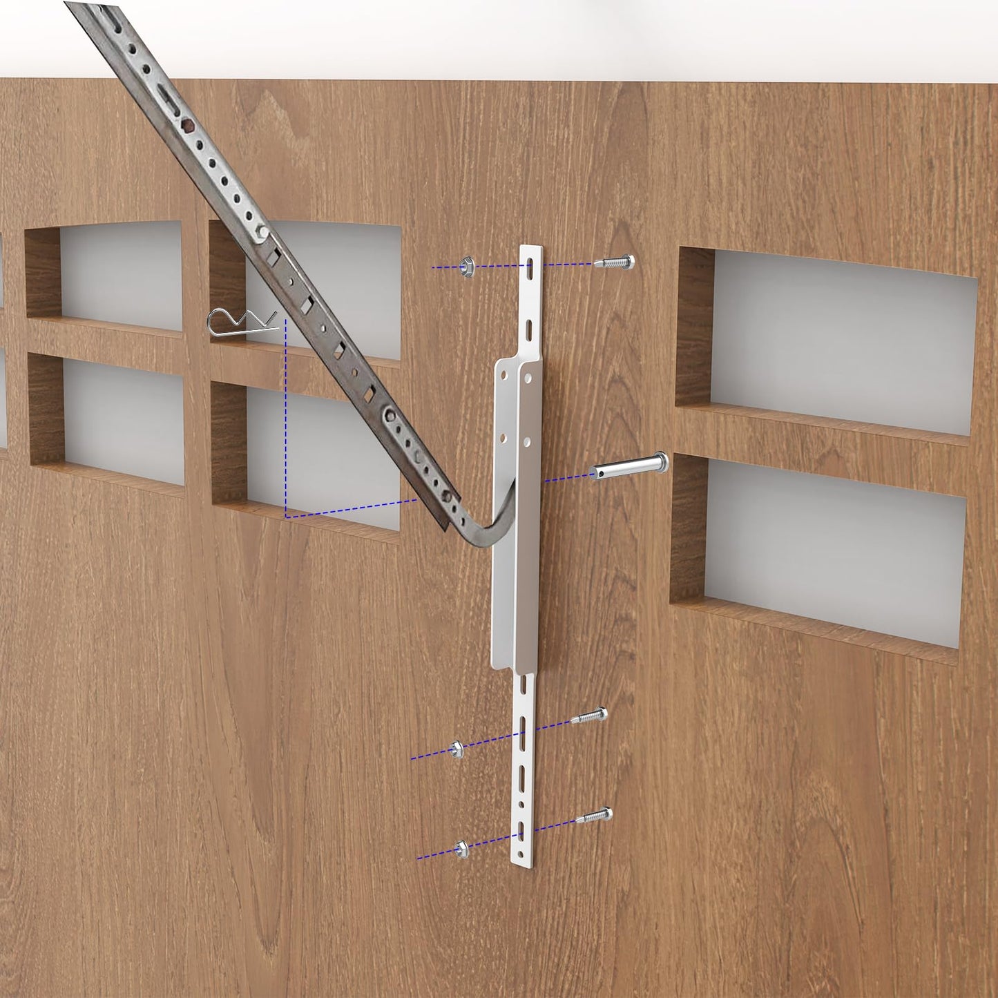 Garage Door Opener Hanging kit, Universal Garage Door Opener Installation Kit, Galvanized Garage Door Angle Iron Bracket and Mounting Hardware
