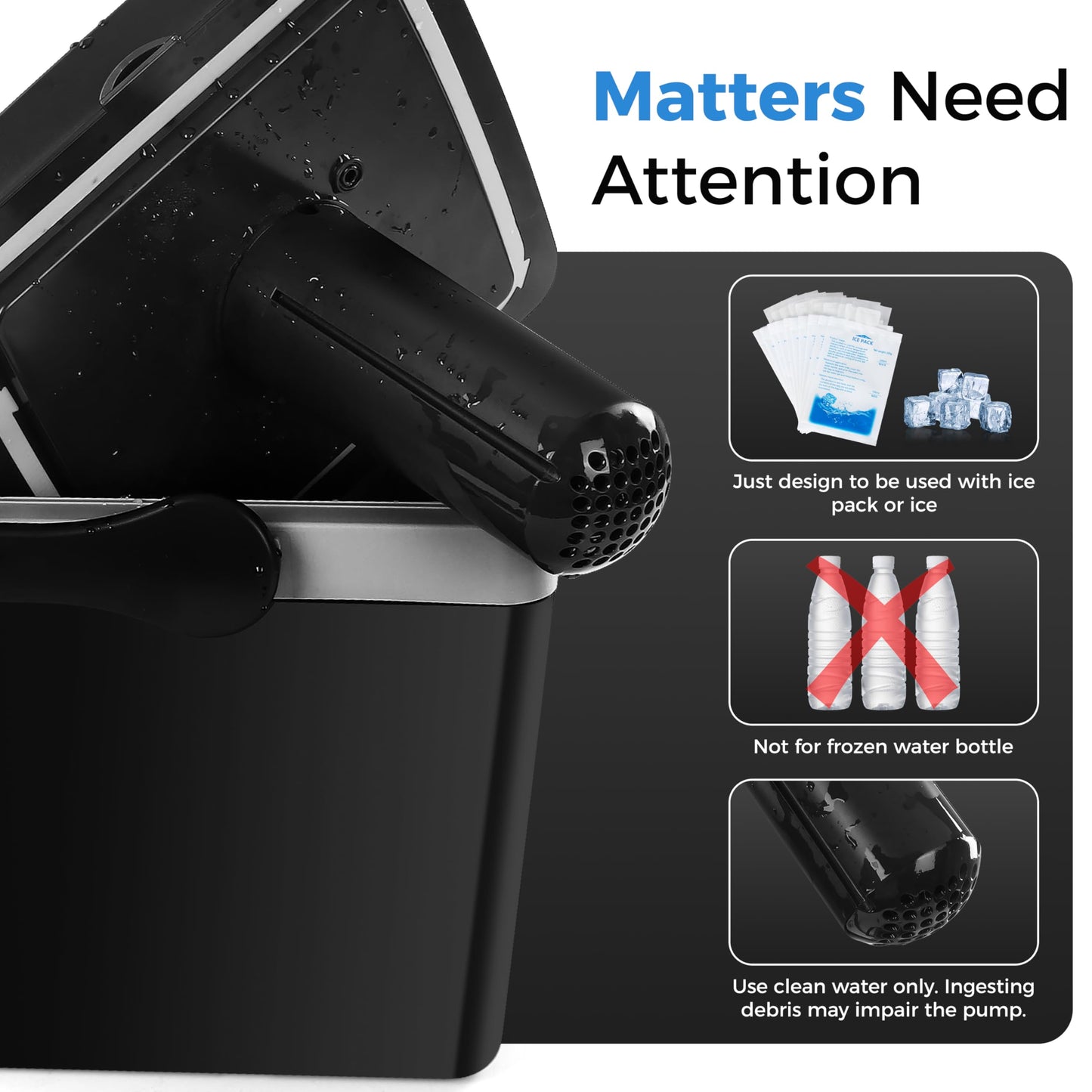 FUPTOS Cold Therapy Machine, Portable Ice Machine for Knee After Surgery with Adjustable Modes & Quiet Pump, for Shoulder Ankle Pain Relief, Cryotherapy Machine Post Surgery Recovery