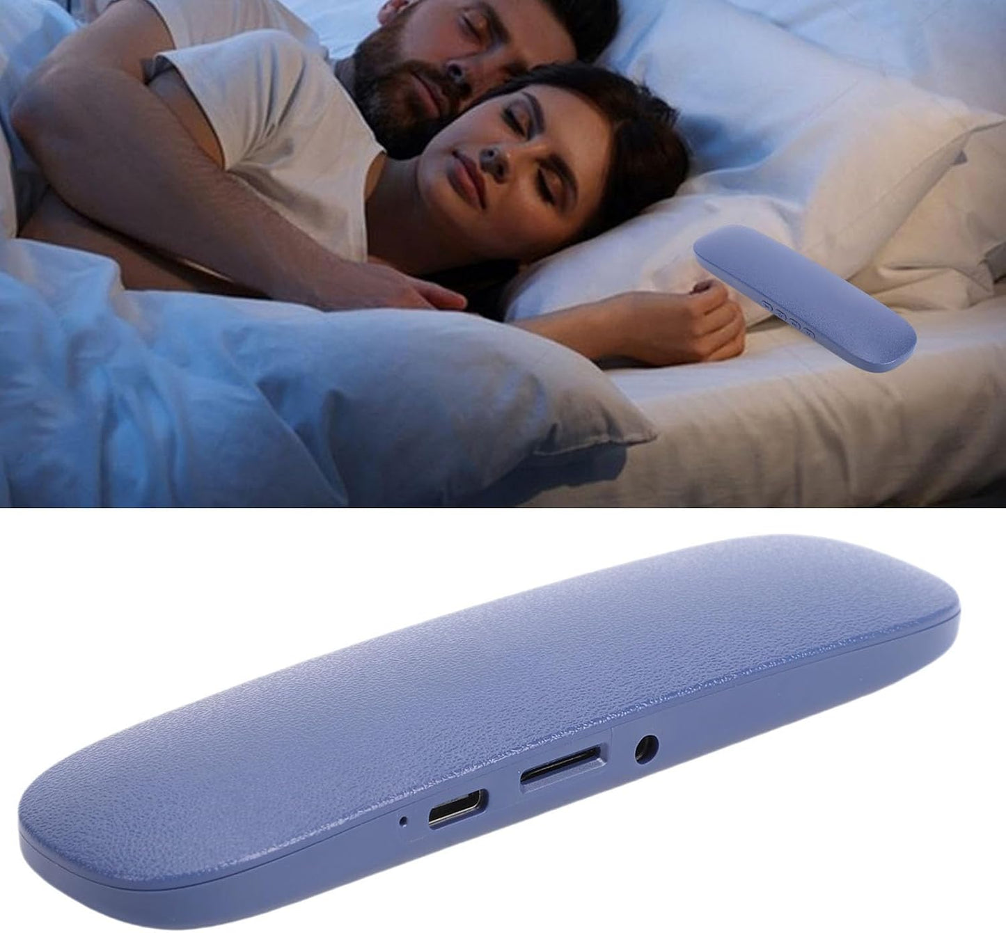 Diyeeni 300mAh Under Pillow Speaker Bluetooth for Sleeping, Portable Bluetooth Speaker with Bone Conduction, White