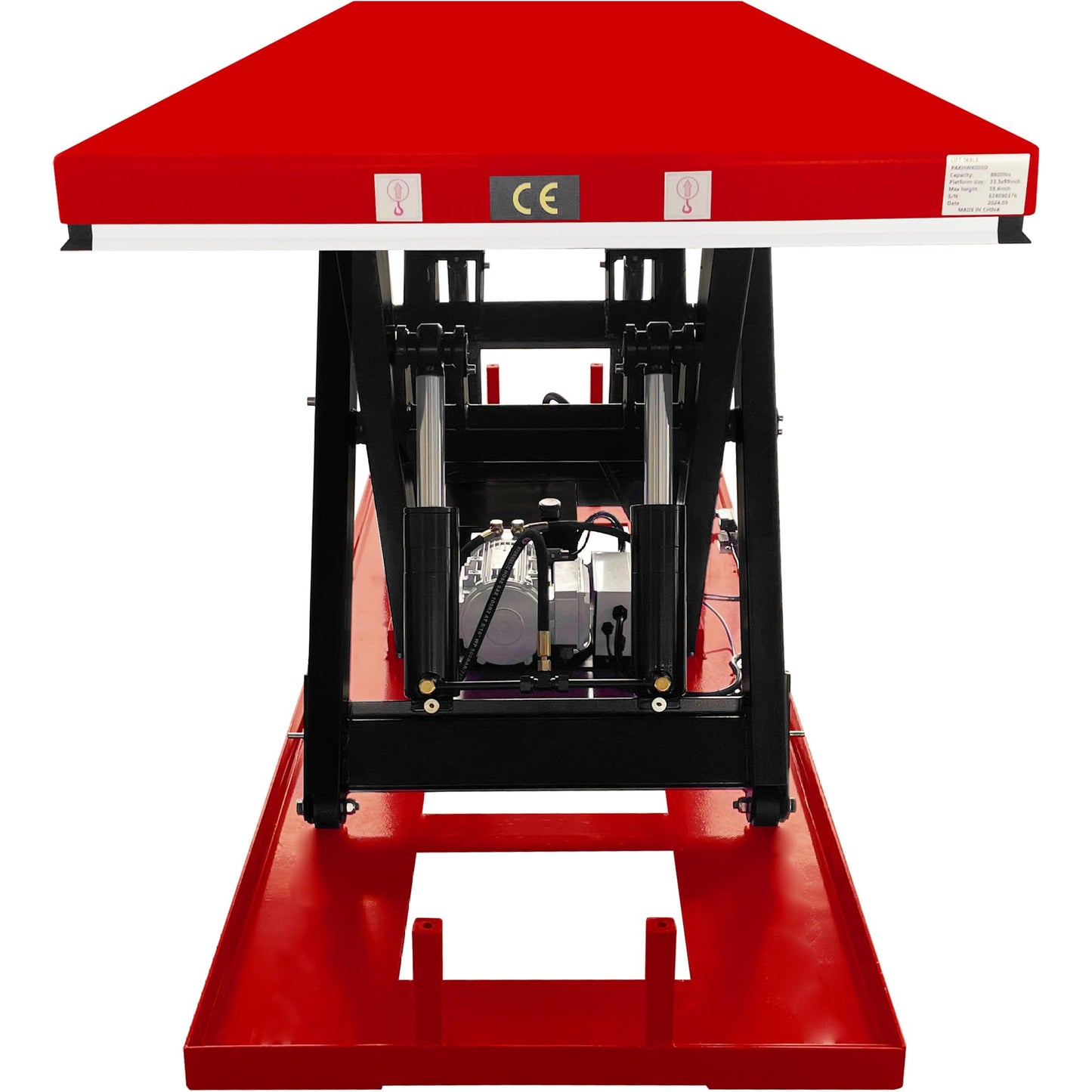 PAKE Electric Hydraulic Tandem Lifting Table, 8,800 lb. Capacity, 98-1/2" x 33-1/2"