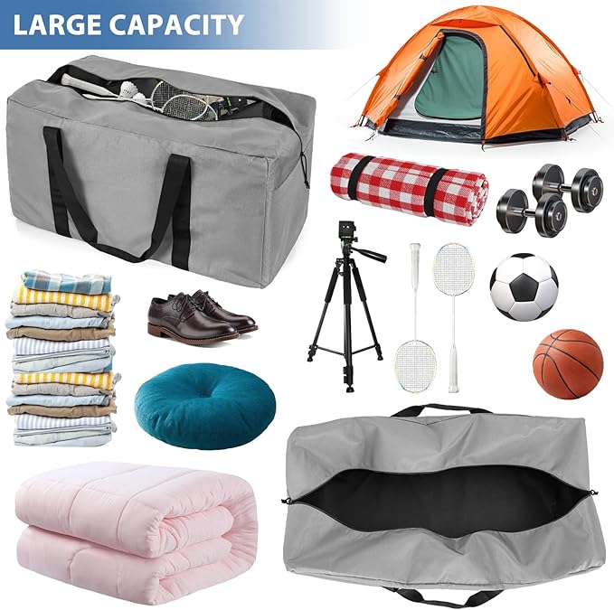 Large Travel Duffle Bag, 102L Gear Bag for Men and Women, Storage Bag Ideal for Overnight Camping and Weekend Getaways