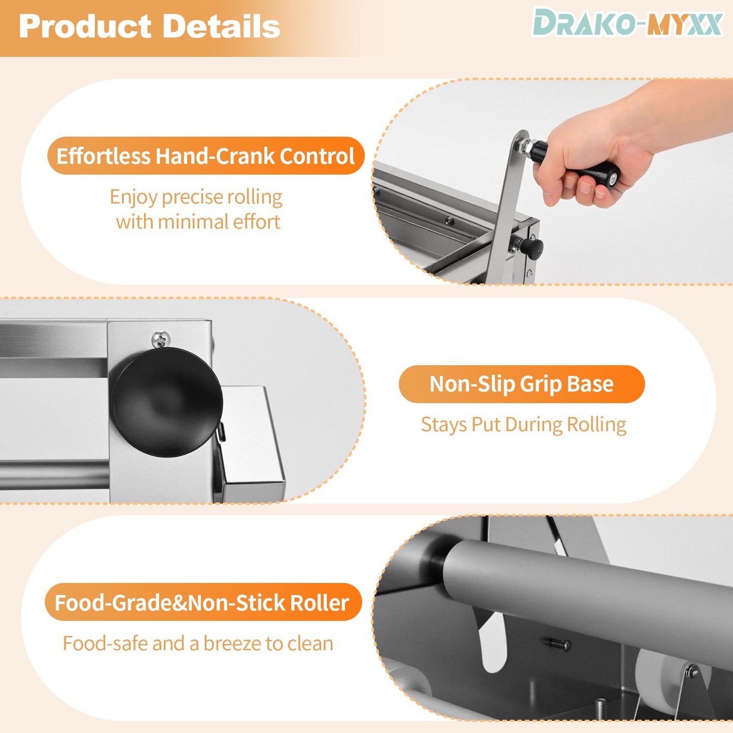 12" Folding Dough Sheeter, Includes 23.6" x 11.8" Sheeter Board, Dough Mat(23.6" x 15.8"), 2 Scrapers, 2 Pastry Brushs, Wool Brush, Manual Dough Roller with 55 Thickness Settings, Stainless Steel