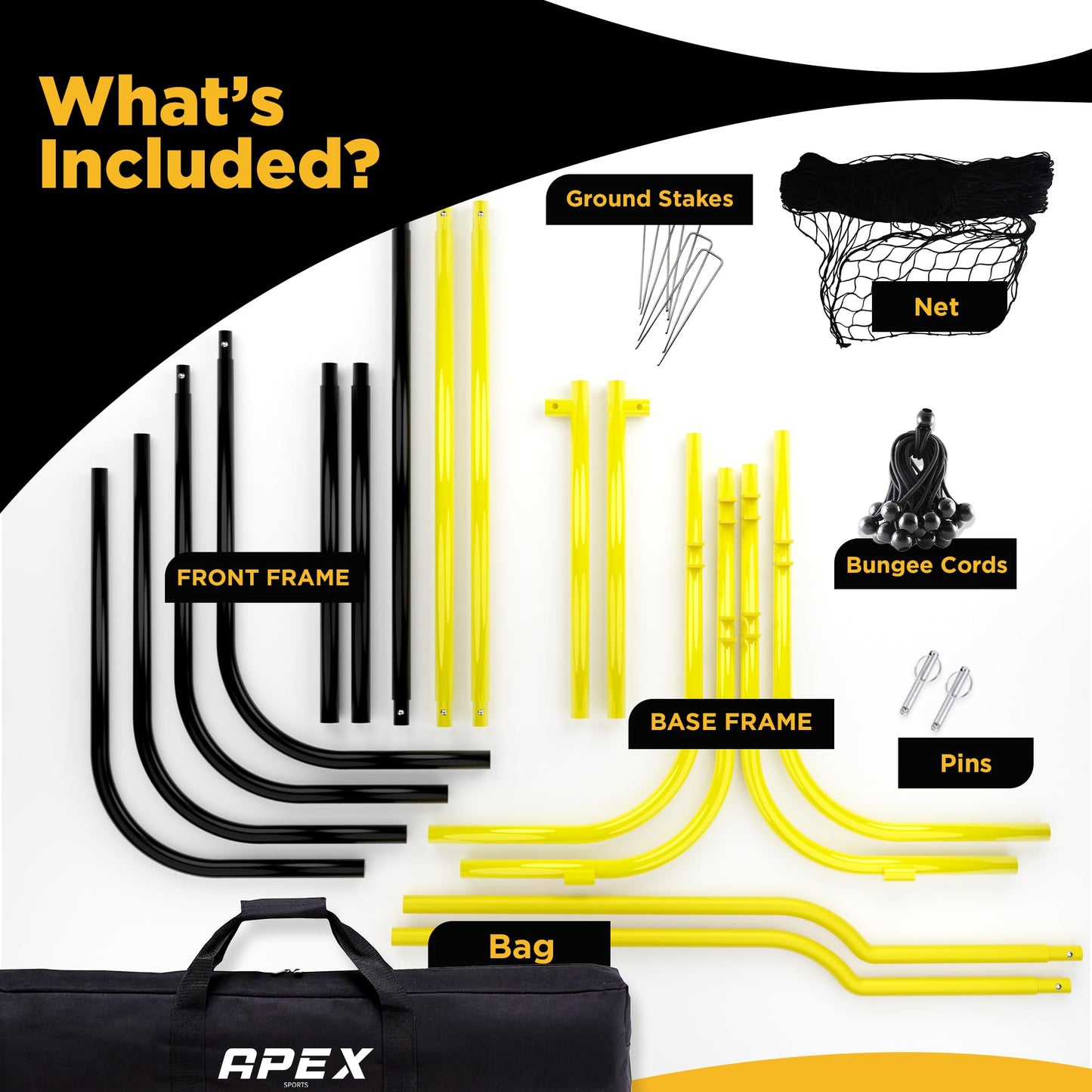 Apex Sports 4x4.5 Ft Baseball Rebounder, Multi-Sport Trainer for Soccer and Volleyball, Adjustable Angles, Easy Storage, Durable Construction, Enhances Agility, Precision, Reflexes, Solo Practice