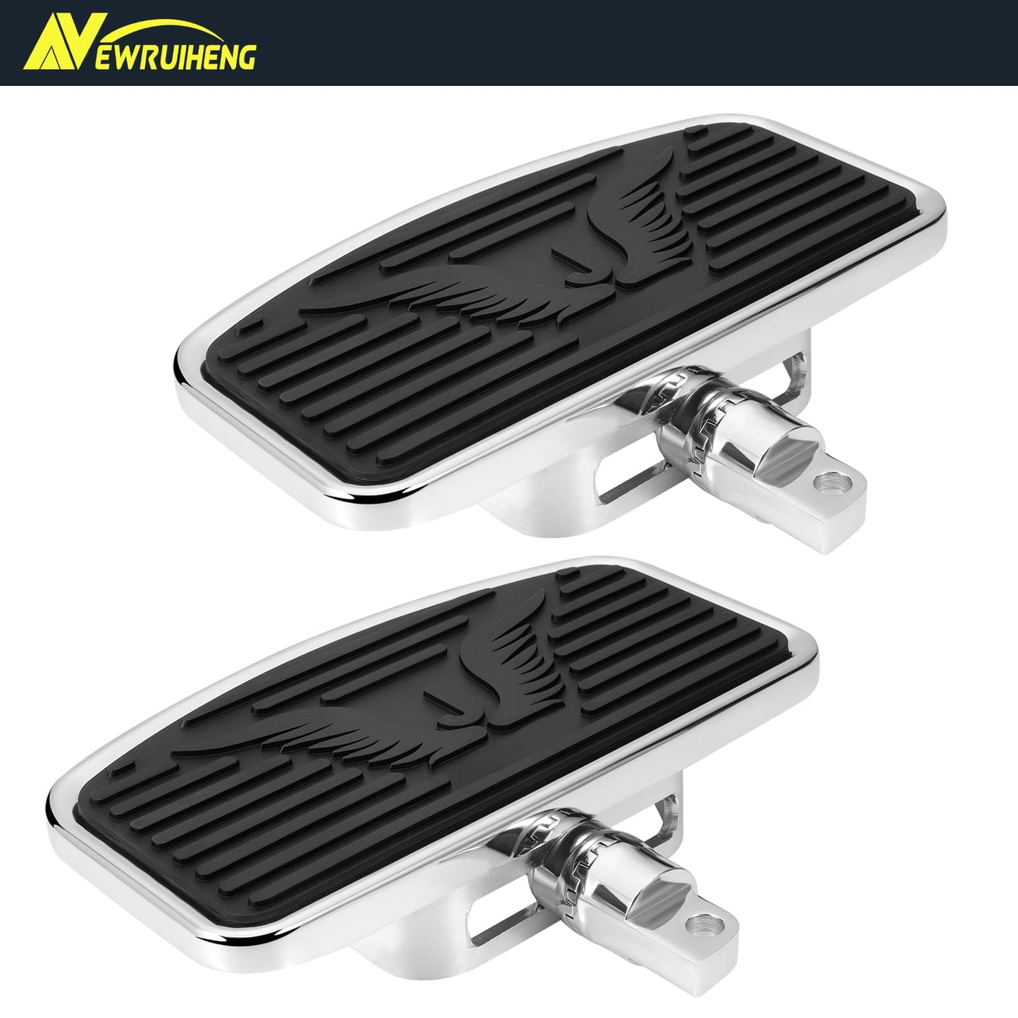 Adjustable Motorcycle Floorboards Rear Passenger Foot Pegs Footboard Pedals Compatible with Harley Sportster 883 1200 (Eagle Pattern Rear Floorboard)
