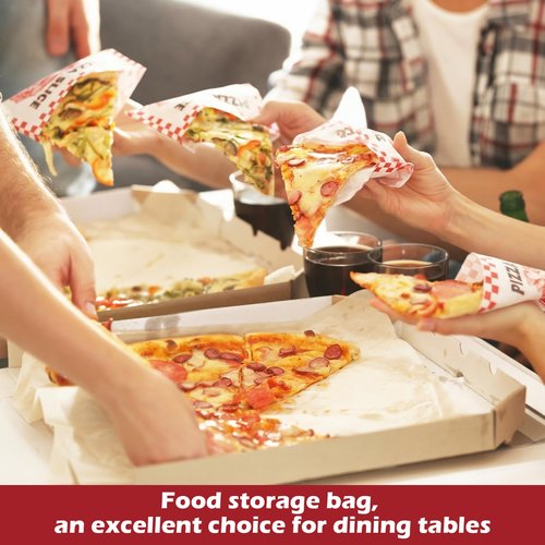 ForraFun 1000 Pcs Pizza Slice Bags Bulk 8.3 x 7.9 Paper Pizza Bags Large Food Delivery Containers Take out Food Containers for Wedding Cookies Cake Party Favors