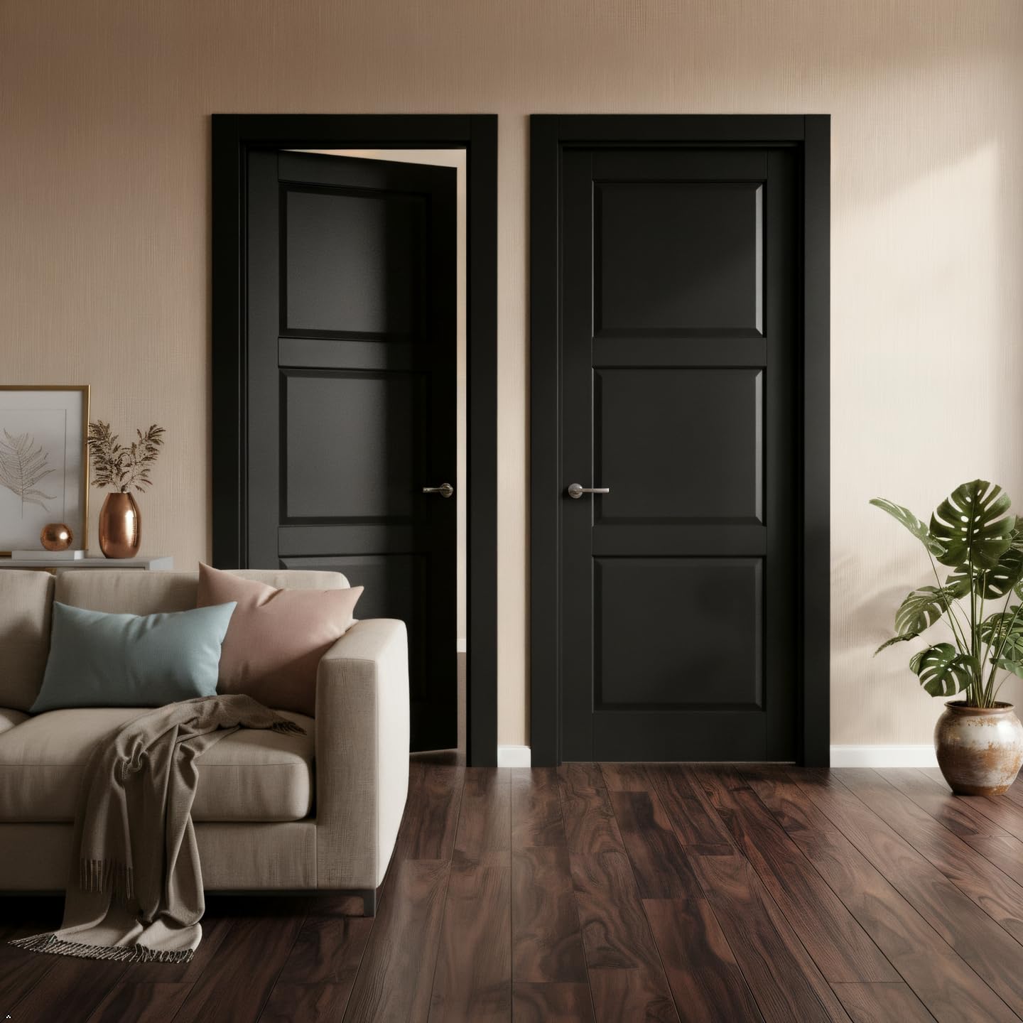 Romeday Solid Core Painted Door Slab, 30"x80" Interior Door with Sound Insulation,Pre-Assembled Solid Wood and MDF Panel for Bedroom,Bathroom,Pantry,Laundry,Home Office,w/o Hardware Kit or Frame