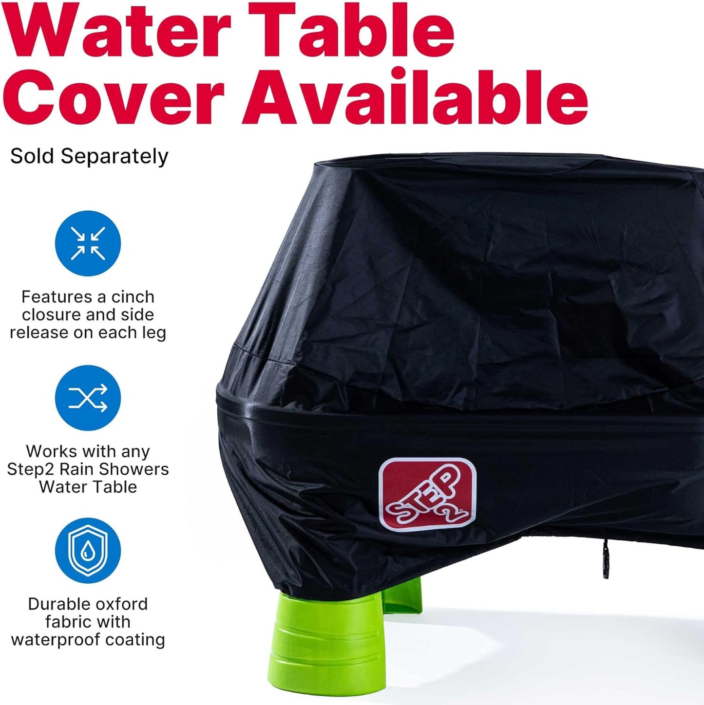 Step2 Rain Showers Splash Pond Water Table - Kids Sensory Playset with 13 Accessories | Outdoor Fun for Toddlers 1.5+ Years, Blue & Green
