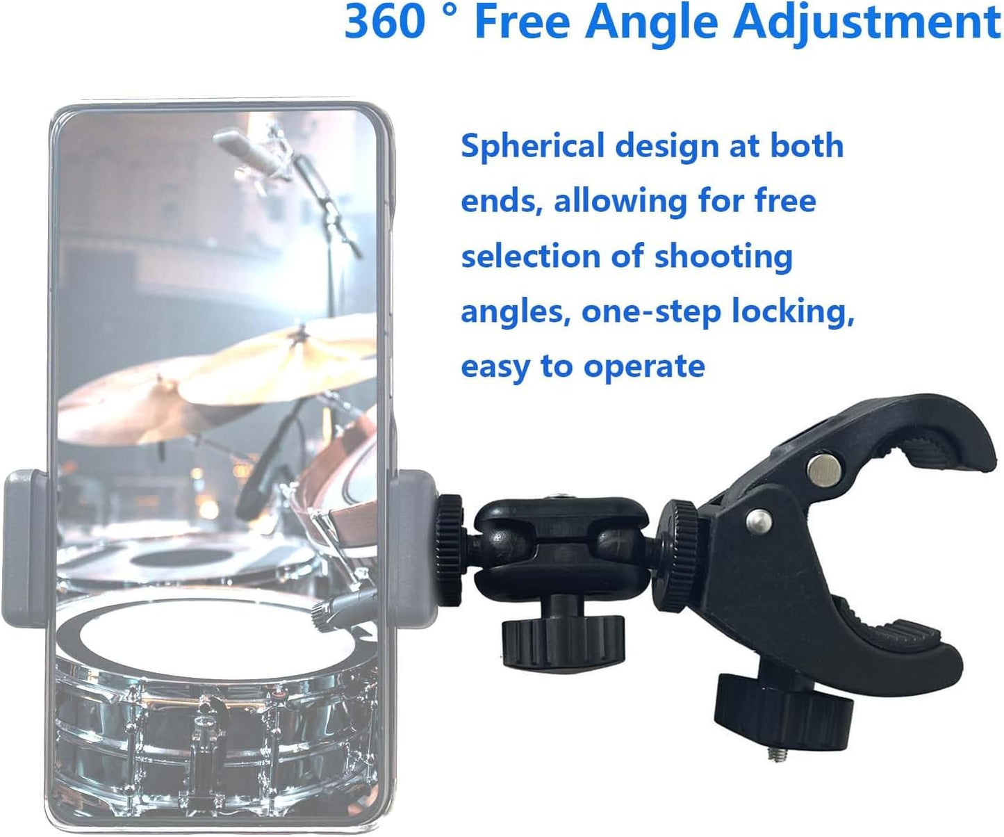 Generic 1/4" Insta360 X5 X4 X3 X2 Bike Handlebar Camera Mount with Screw Camera Clamp,Adapter for Gopro for Hero