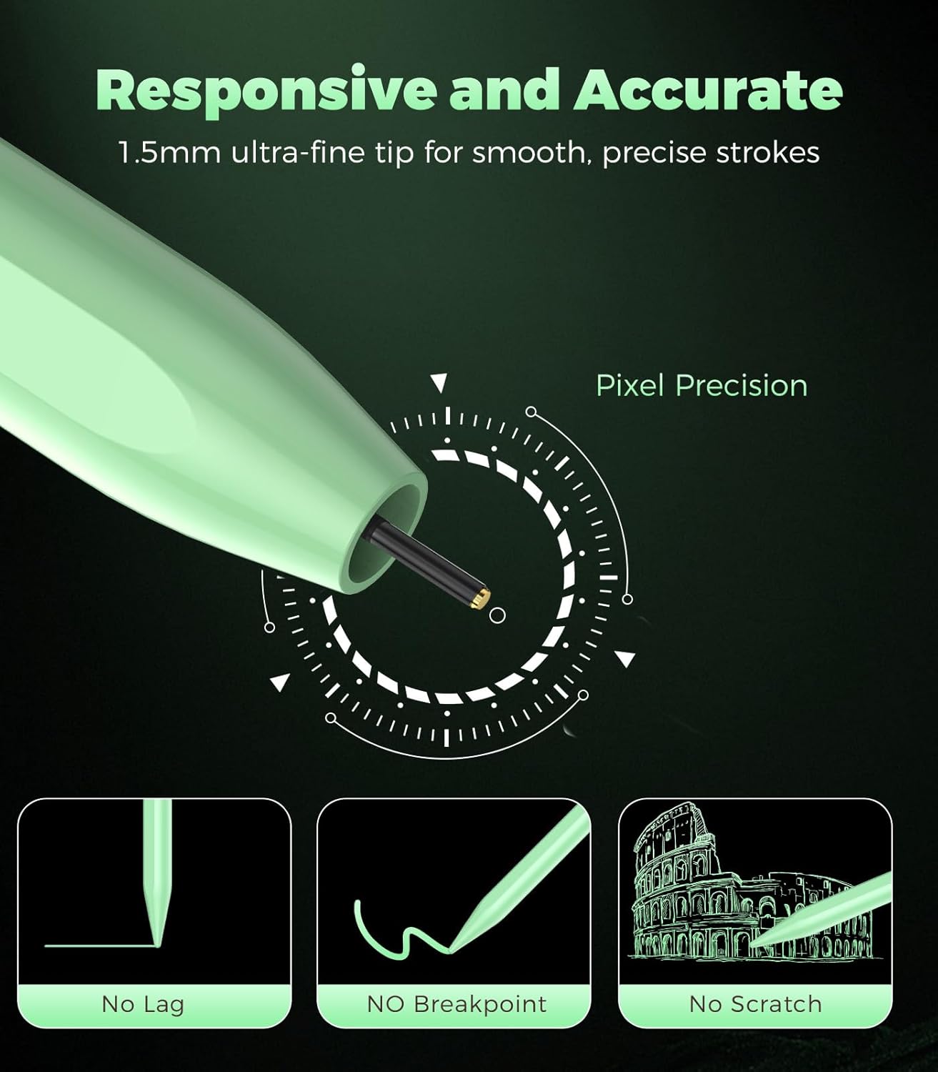 CMARS Stylus Pen for Touchscreen, Universal Tablet Pen for iPad/iPhone/Samsung/Huawei/Xiaomi/Android and More Devices