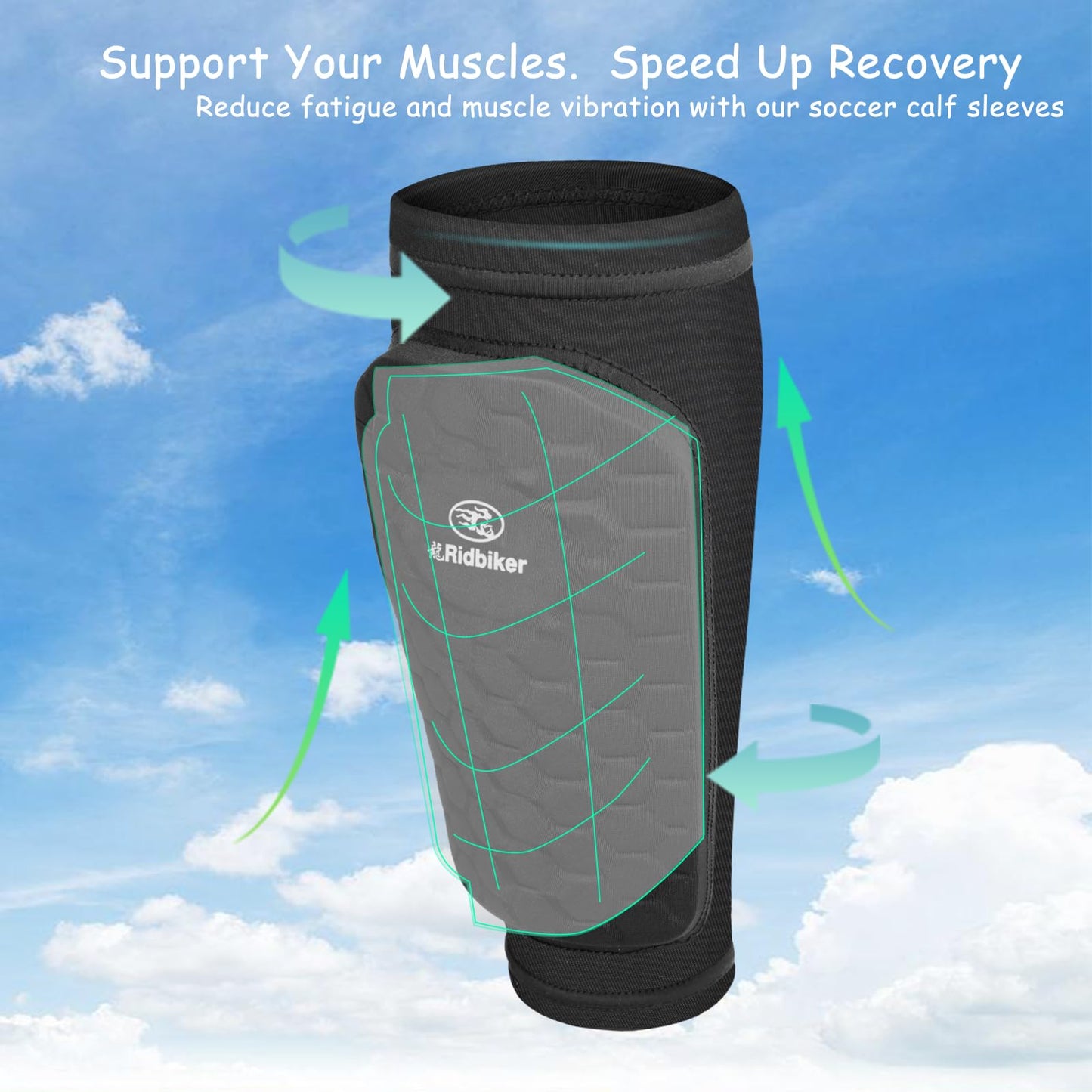 Soccer Shin Guards Shin Pads, Calf Compression Sleeve with Honeycomb Pads, Lightweight Shin Defender Shin Guards Kids for Adult Men Women, Boys, Girls, Youth