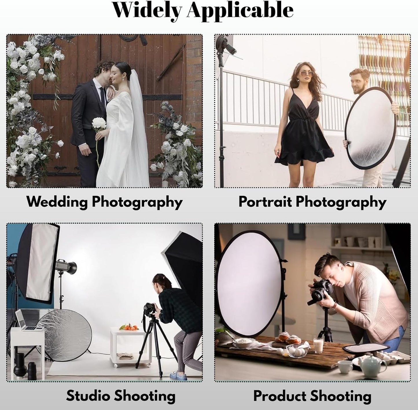 SuperRC 5 1 24'' in Photo Collapsible Photography Reflector Portable Camera Panel for Studio Outdoor Lighting Indoor