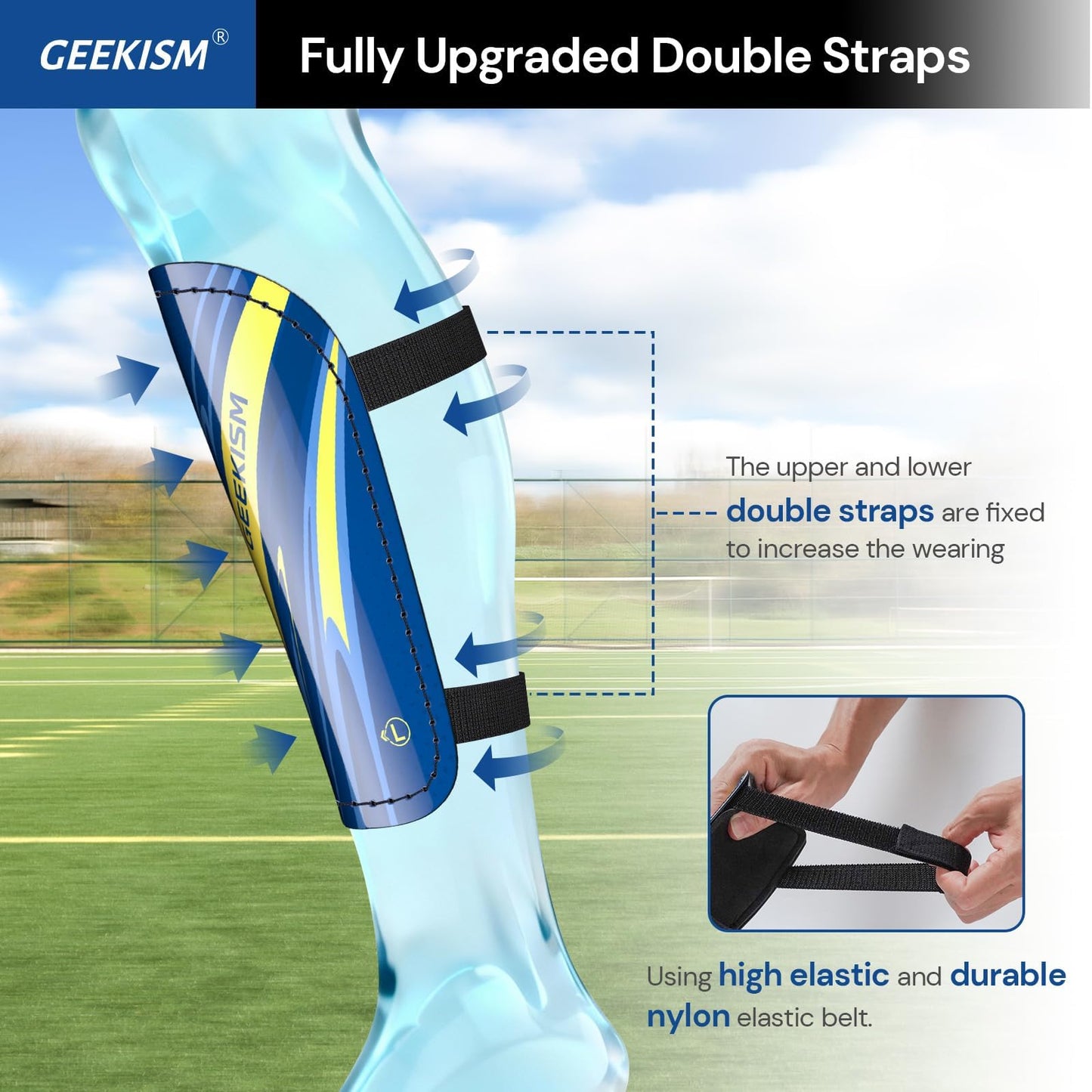 Soccer Shin Guards for Youth Kids Toddler - Durable Protective Soccer Shin Pads Equipment, Football Gear for 3 5 4-6 7-9 10-12 Years Old Children Teens Boys Girls