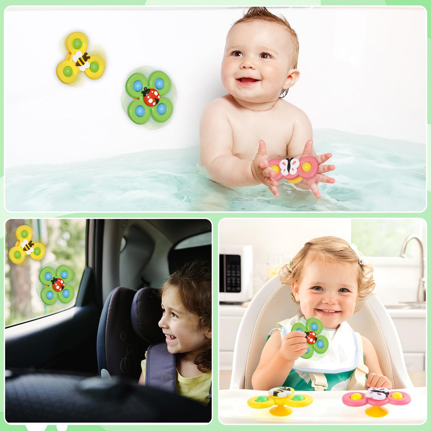 Joryuek Baby Gym & Play Mat, Tummy Time & Activity Mat Toys, Infant to Toddler Play Piano Mat, 0-12 Months (Green)