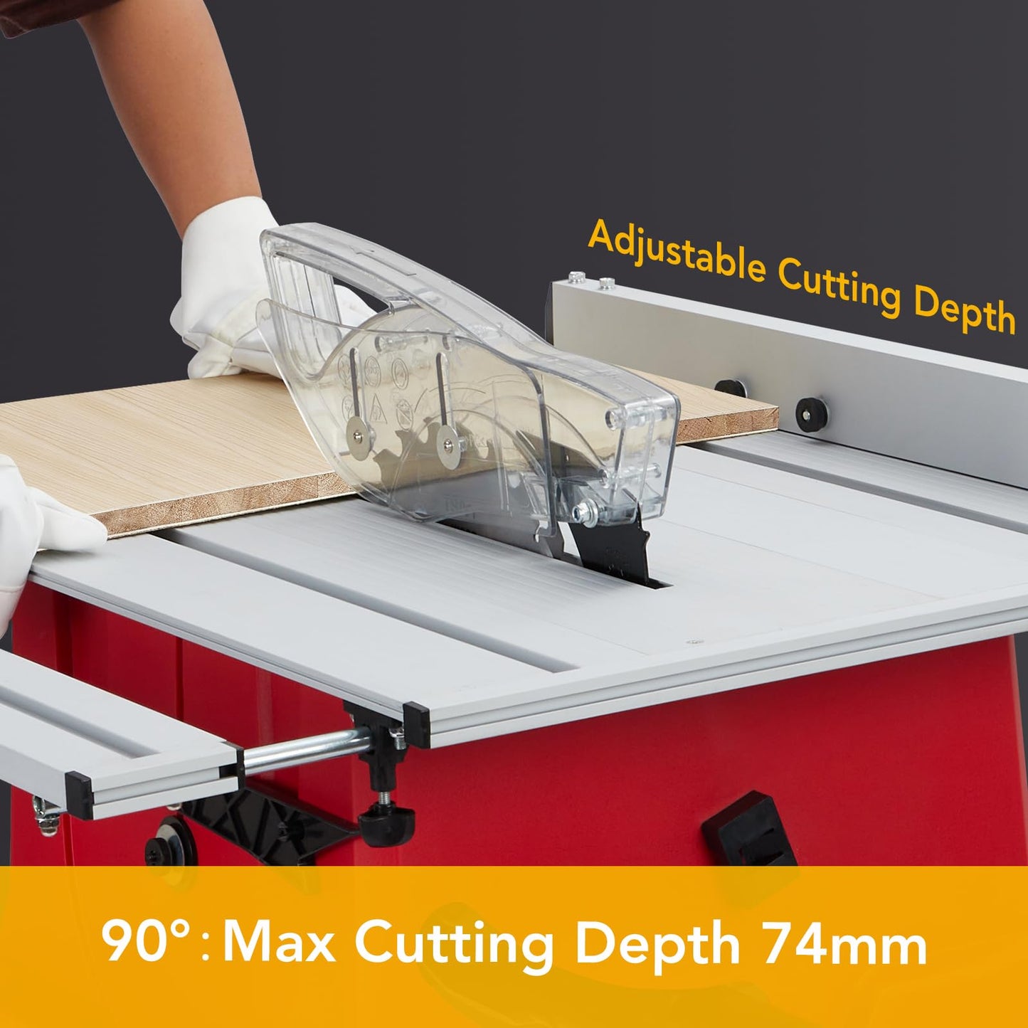 10inch 15A 5000RPM Portable Table Saw with Stand & Safety Switch, Push Stick, 90°Cross Cut & 0-45°Cutting, Multifunctional Table Saw for Woodworking or DIY Working