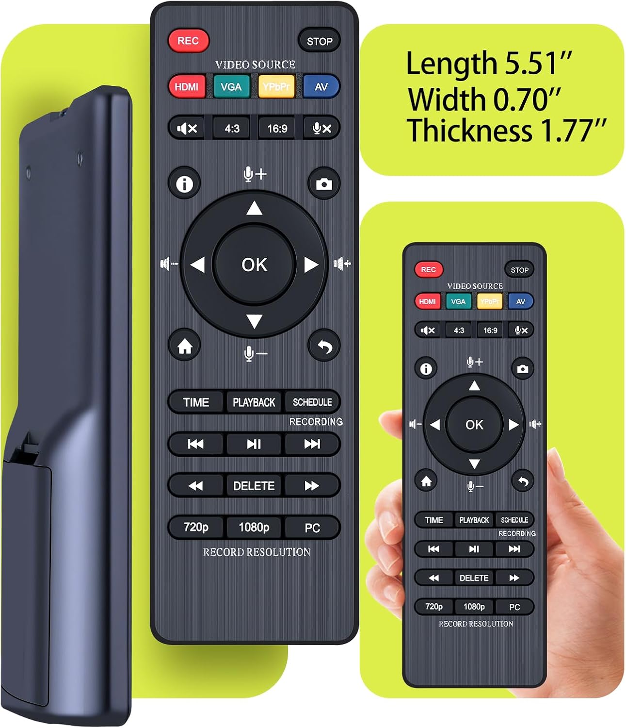 RYQIF Replacement Remote Control fits Cloner Alliance Box Pro Video Recorder