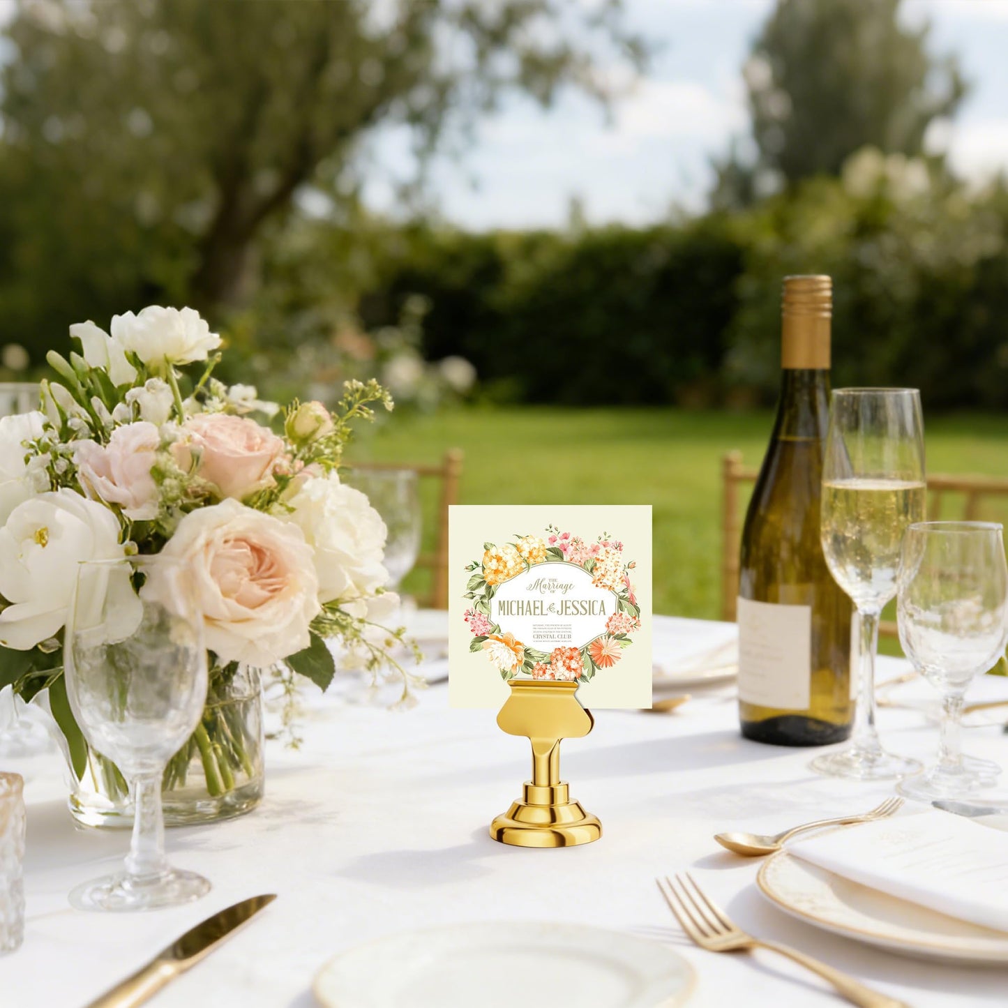 Urban Deco 36 Pieces Table Card Holder Place Card Holders 1.7 inches Gold Steel Card Holders for Photos, Food Signs, Memo Notes, Weddings, Restaurants, Birthdays(Gold 36PK)