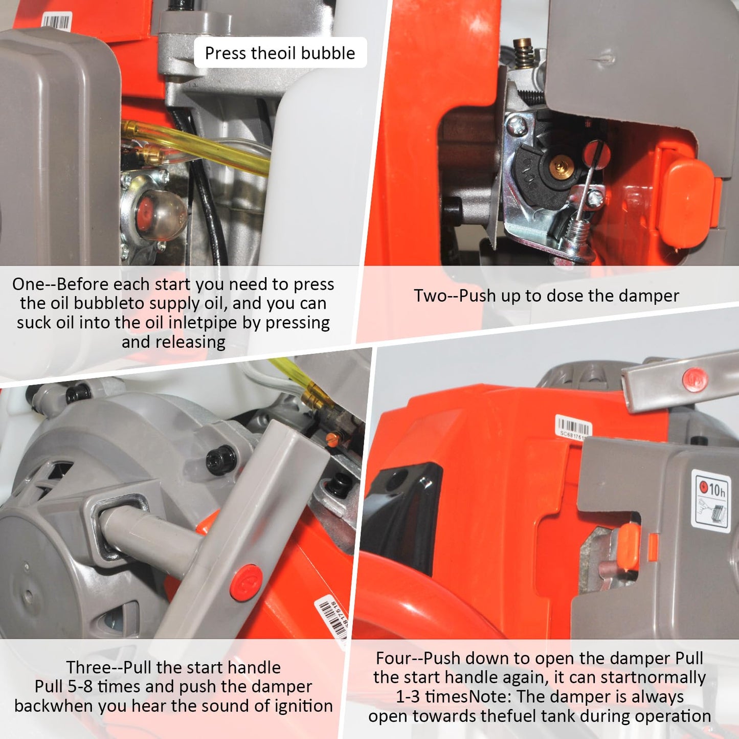Post Hole Digger, 72CC 2 Stroke Auger Post Hole Digger, Gas Powered Earth Digger 3 Auger Drill Bits(4" & 8" & 12") and 2 Extension Rods for Farm Garden Plant