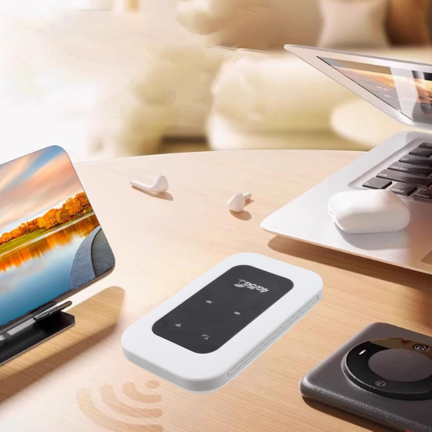 Denash 4G Device,300Mbps 10 Devices,2100mAh LTE Mobile Hotspot Mobile WiFi Hotspot Support Connect Portable WiFi Router