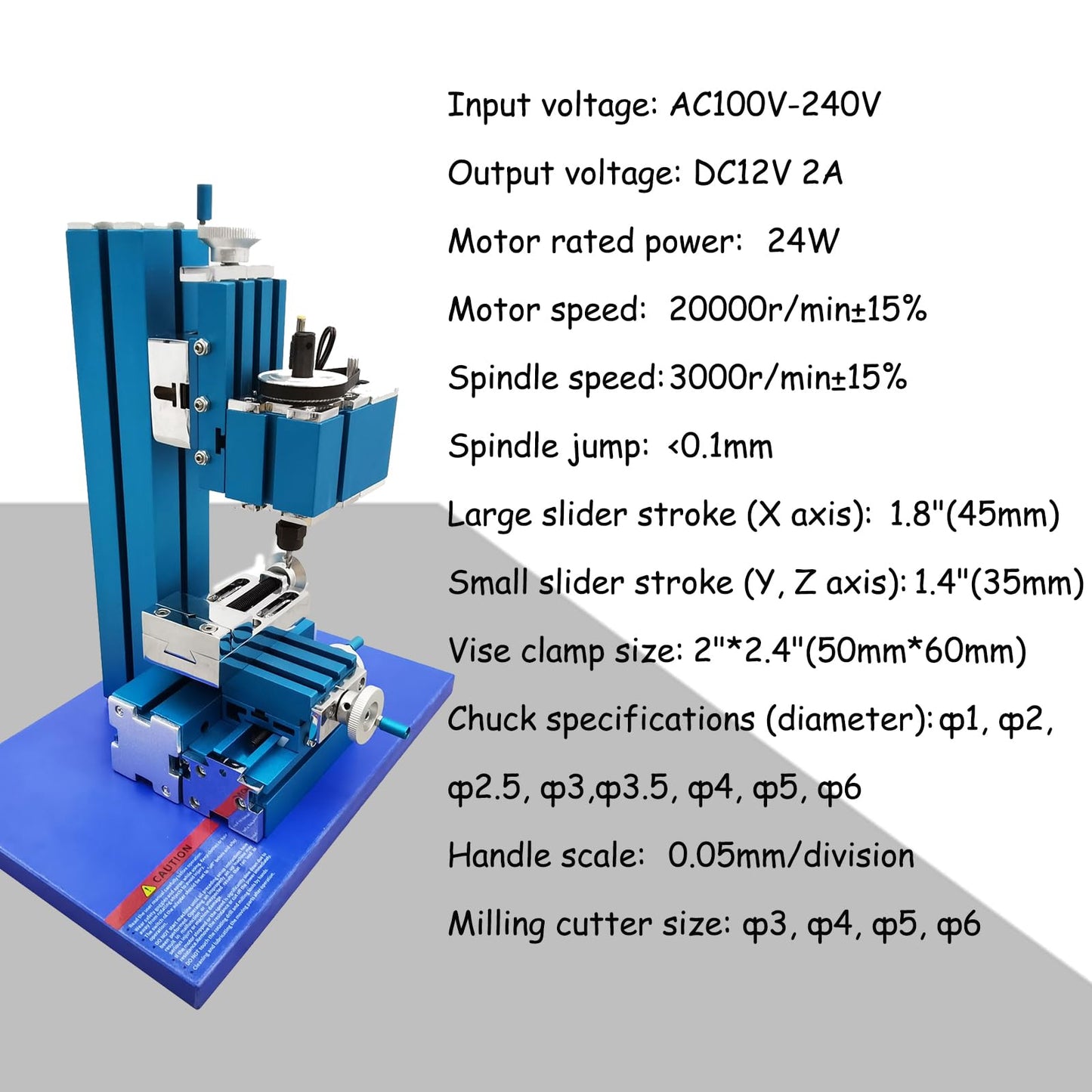 INTBUYING Mini Metal Milling Machine AC100V-240V Mini Drilling and Milling Machine DIY Tool Benchtop Wood Lathe for Educational Model Making