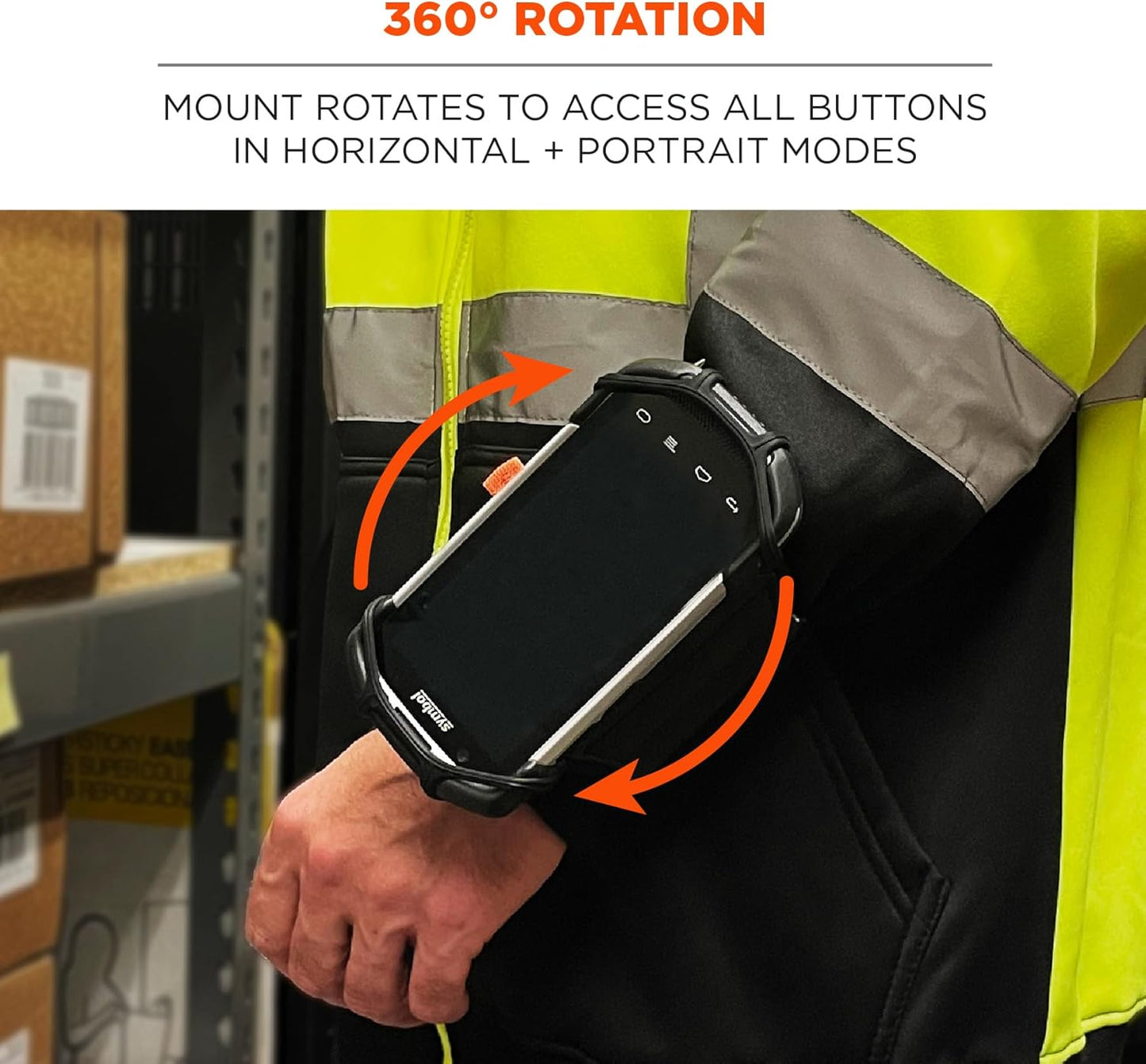 5545 Ergodyne Squids Armband, Wristband Scanner Mount, Adjustable to Fit Phones, Scanners, Mobile Computers, PDA