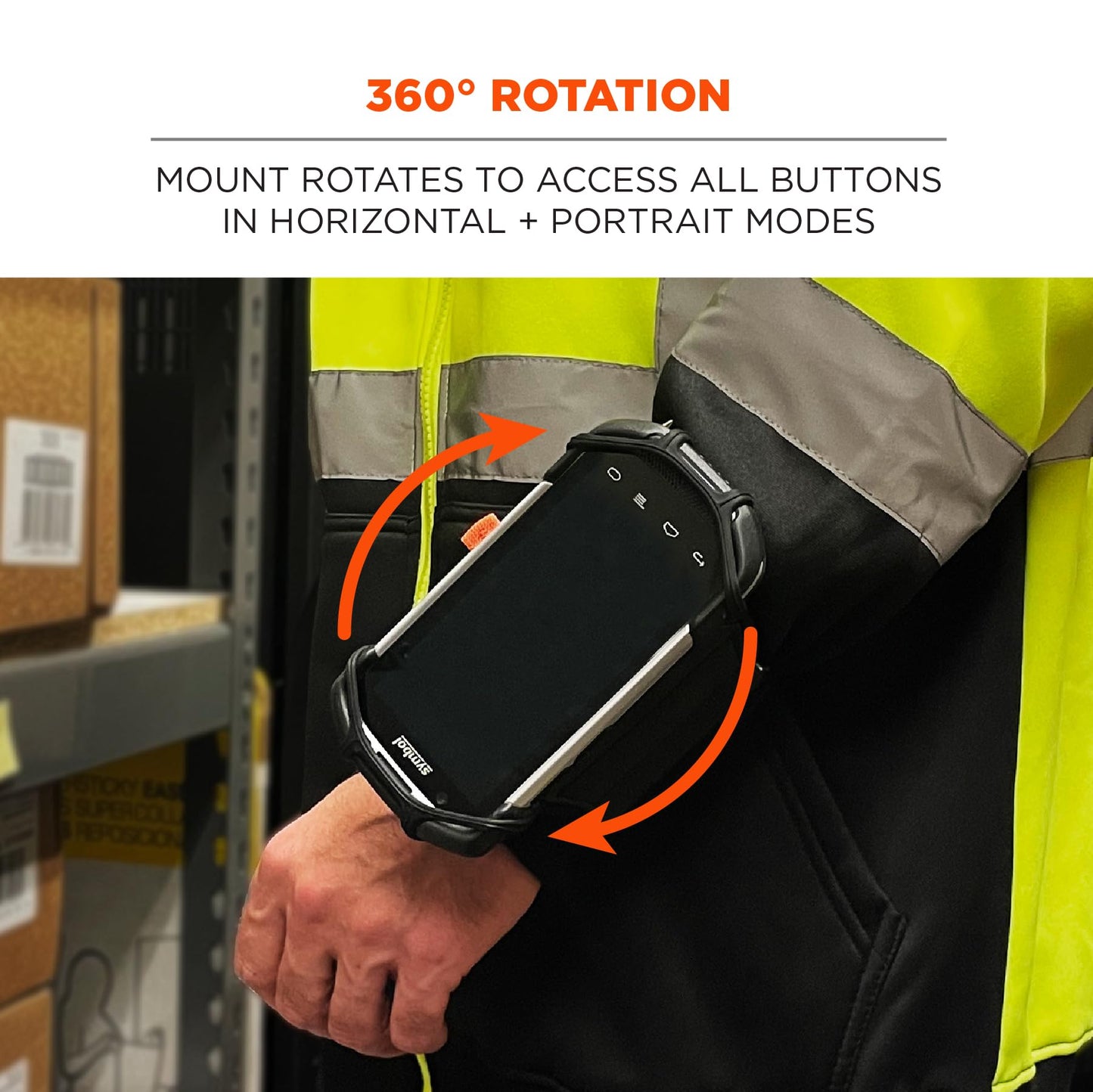 Ergodyne Squids 5545 Armband, Wristband Scanner Mount, Adjustable to Fit Phones, Scanners, Mobile Computers, PDA