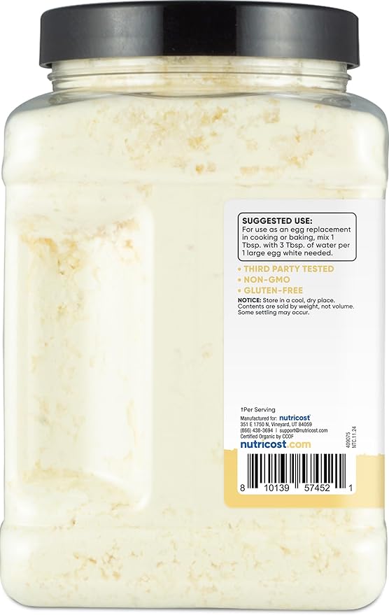 Nutricost Pantry Organic Egg White Protein Powder (1 LB) - GMO-Free, Gluten-Free
