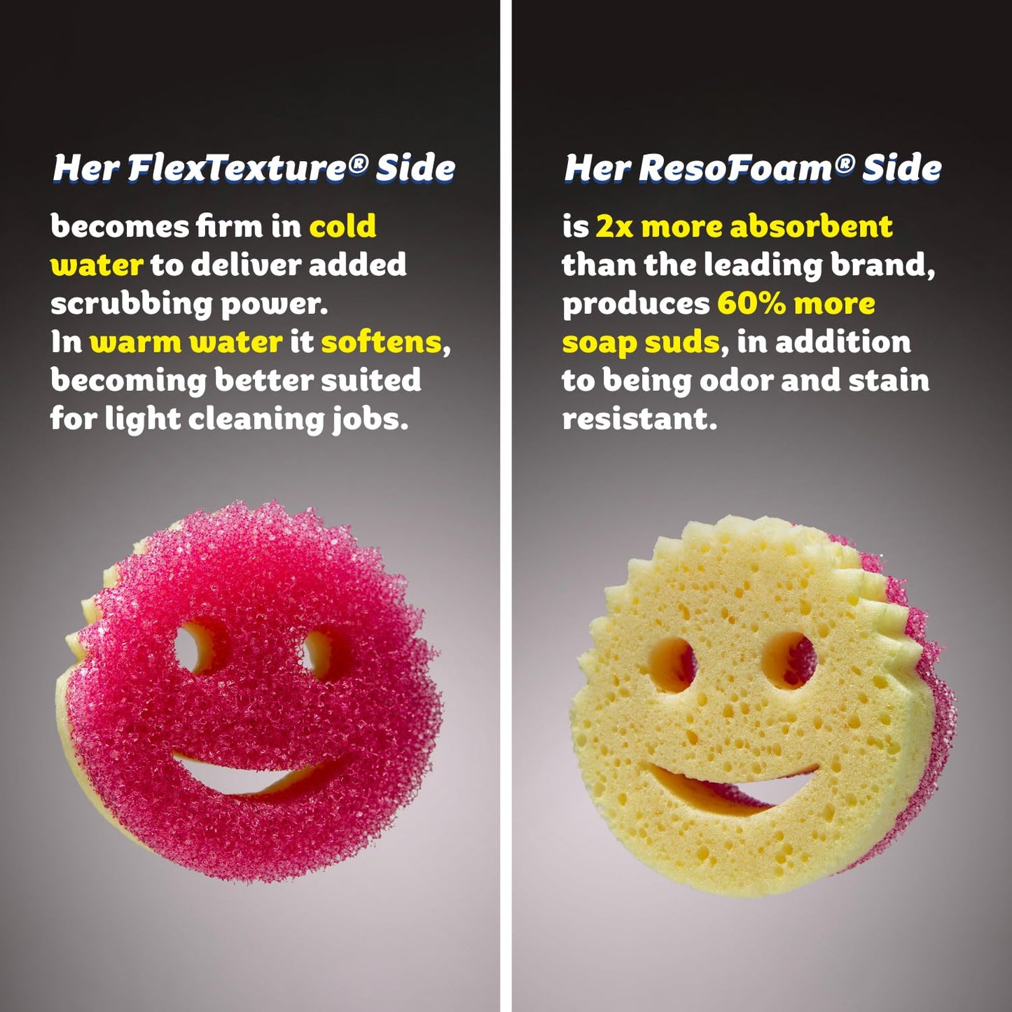Scrub Daddy Sponges & PowerPaste XL Value Pack - 4 Scrub Mommy Multipurpose Dish Sponges & PowerPaste XL All-Purpose Cleaning Paste - Scratch-Free, Multi-Surface Household Cleaning Supplies Kit (5ct)