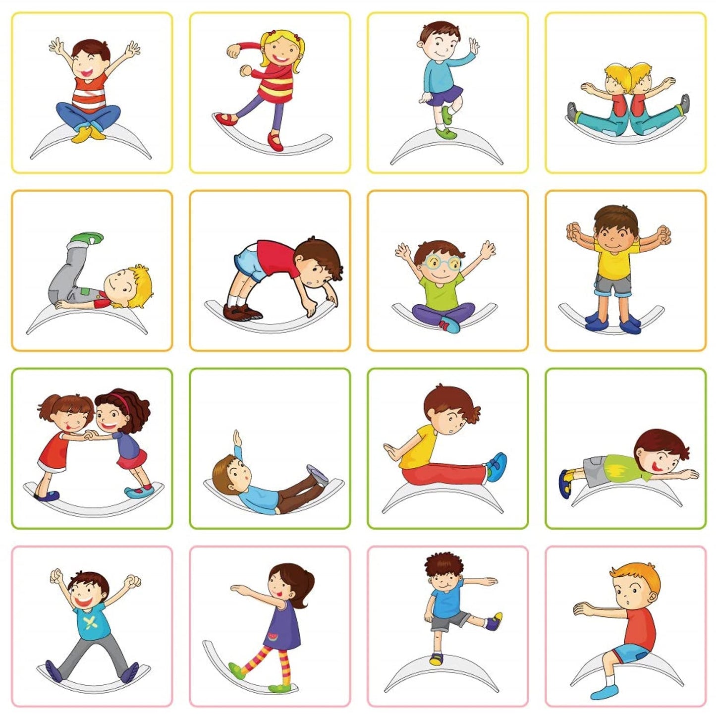 Wooden Wobble Balance Board for Kids, Toddler Montessori Rocker Board Balancing Training, Open-ended Learning Toys for Indoor Outdoor Exercise Yoga 3+ Years Old