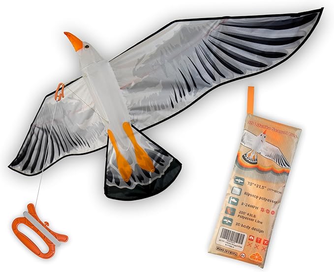 ORGCLDKT- 3D Lifelike Style Bird/Eagle Kite, Super Easy to Fly with, Ideal for Kids, Adults, Girls, Boys. Kites for The Beach, Grassland, Hiking