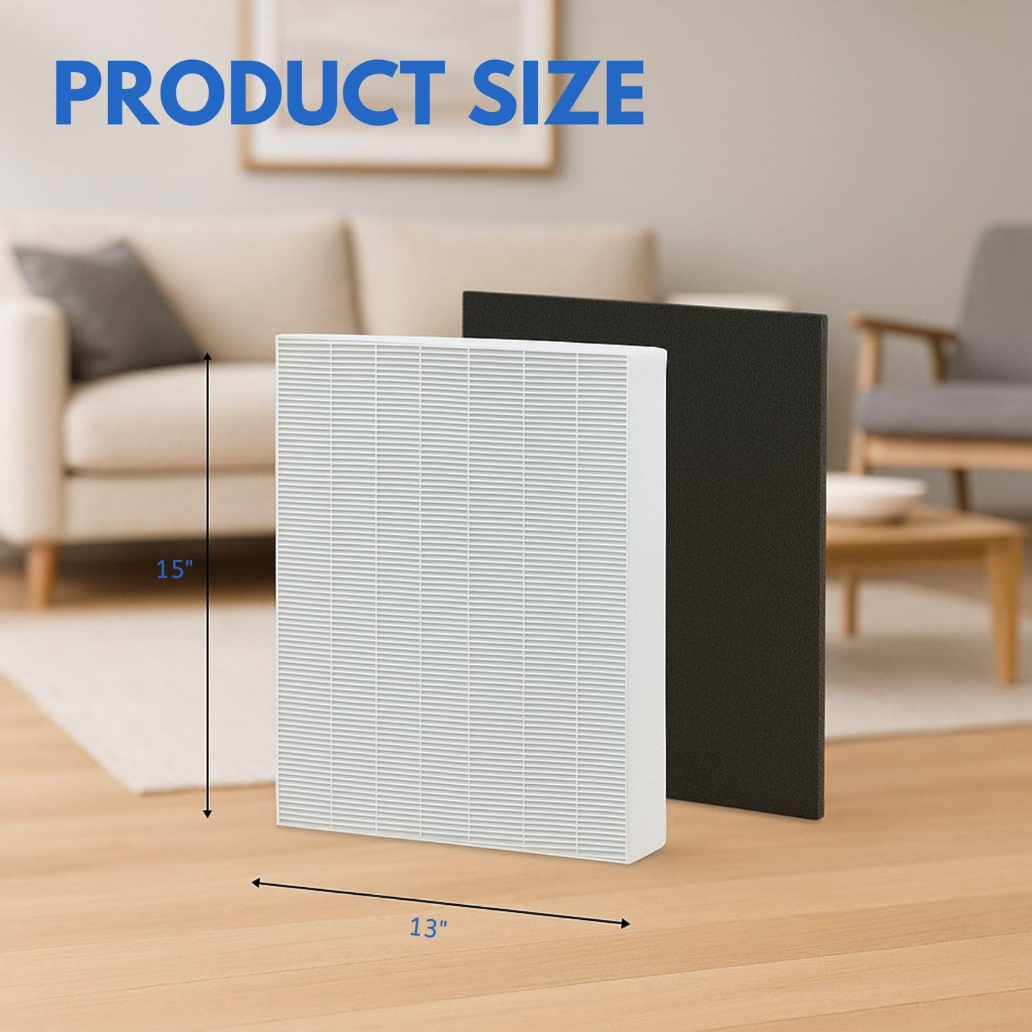 Nispira AP-1512HH Replacement Filter Compatible with Coway Airmega 200M Air Purifier AP-1518R Mighty Air (1) True HEPA (2) Activated Carbon 1 Set