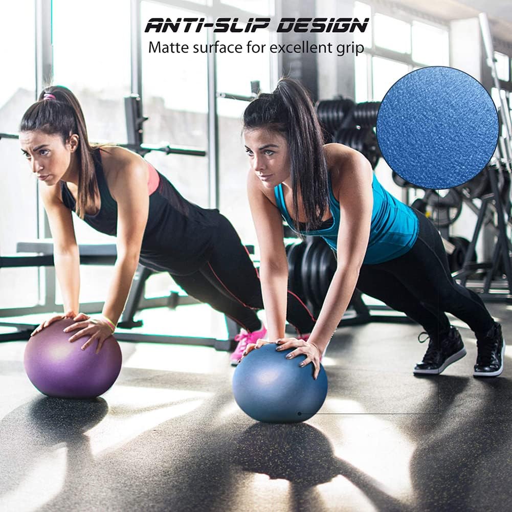 ElwynnLane 9 Inch Exercise Pilates Ball Mini Exercise Barre Ball for Yoga,Stability Exercise Training Gym Anti Burst and Slip Resistant Balls Physical Therapy Improves Balance, Core Strength