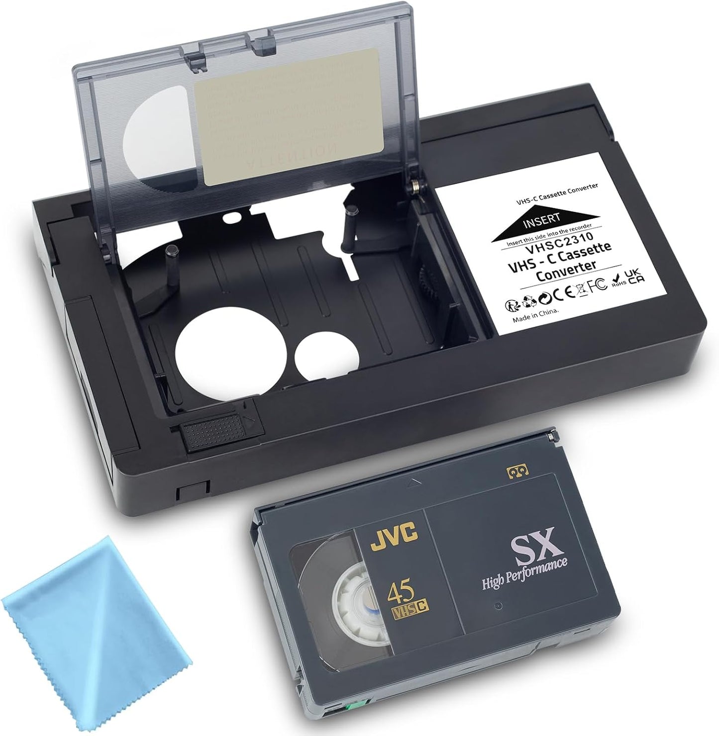CHEEYYIIE Cassette Cassette 8mm Hi8 VHS-C Adapter Compatible with VHS-C SVHS Camcorders JVC RCA Panasonic Motorized VHS