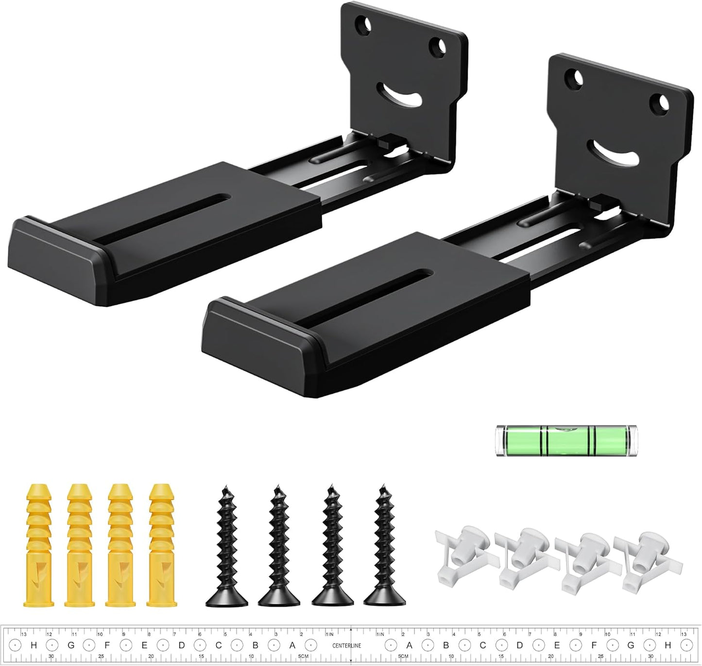 ETHU 44 LBS 4"-7" Universal Sound Bar Mounts Under TV, Heavy-Duty Soundbar Wall Mount with Capacity, Under TV Sound Bar