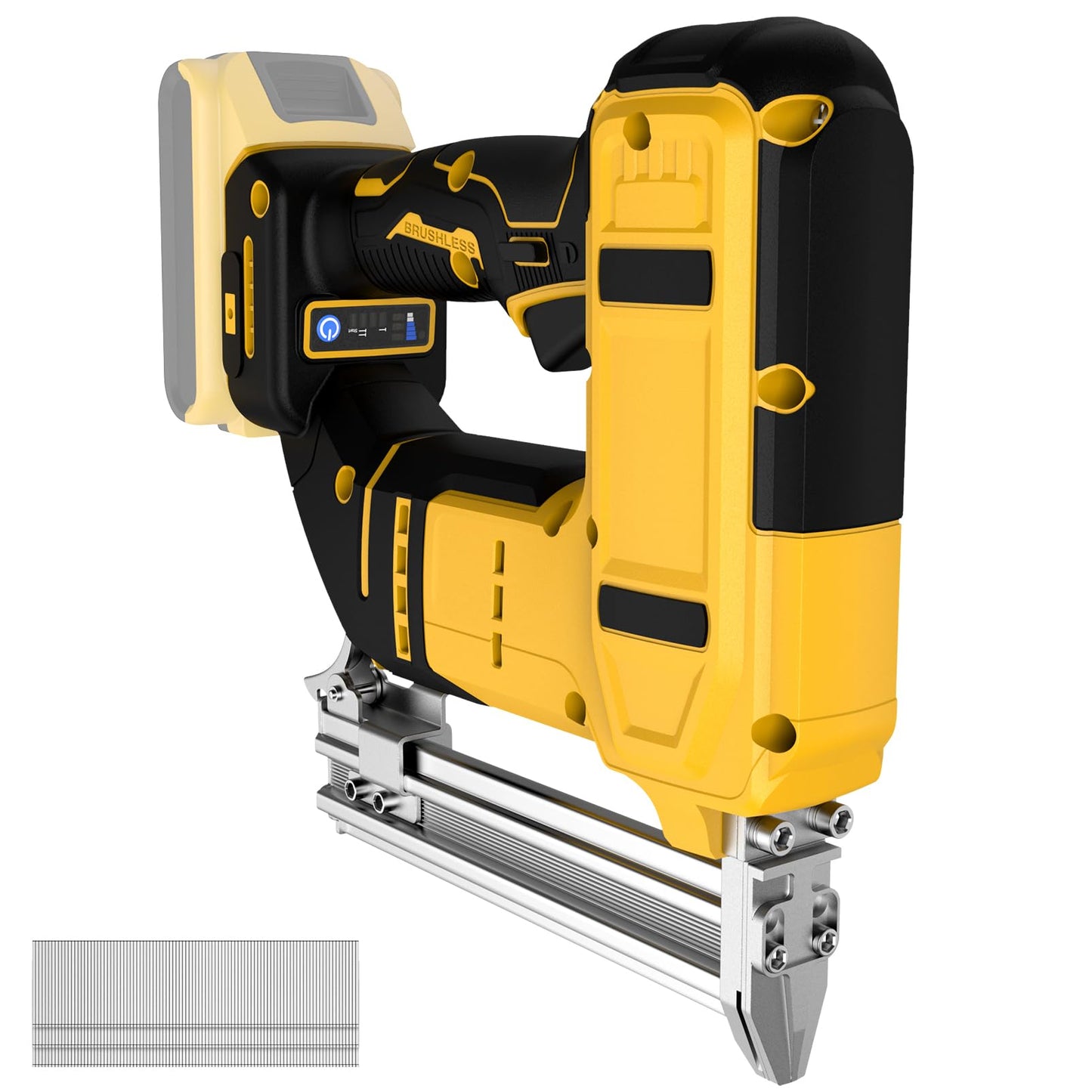 18 Gauge Cordless Brad Nailer for Dewalt 20V MAX Battery, Battery Powered Nail Gun with 1000 Nails, Lightweight Electric Nail Gun for Woodworking, DIY, Framing & Home Improvement (No Battery)