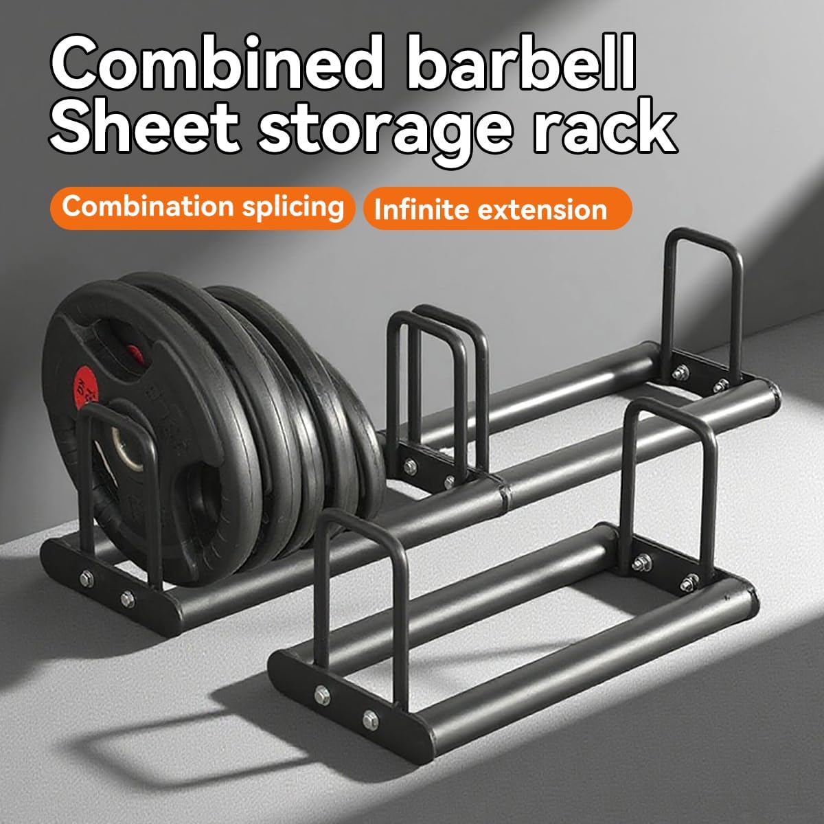 Weight Plate Rack for Home Gym - Weights Rack for Plates Use Singly or Combine Multiple Units | Olympic Weight Plate Rack Up to 660 LBS - New Model Bumper Plate Rack for Easy Plate Changes(1Unit)