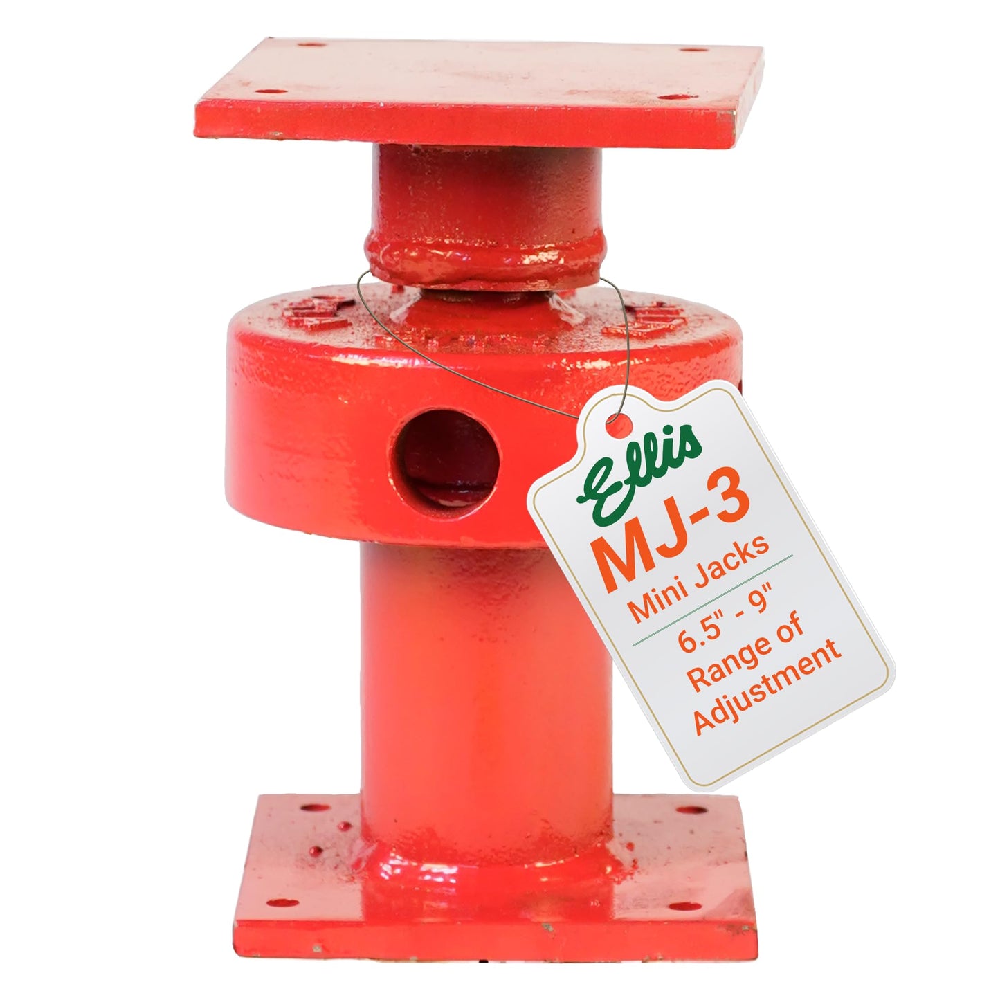 Ellis Manufacturing Adjustable Mini Screw Jack Post – House Jack for Foundation, Floor Leveling, and Concrete Bracing – 15,000 lb Max Load Capacity – 2.5" Adjustment