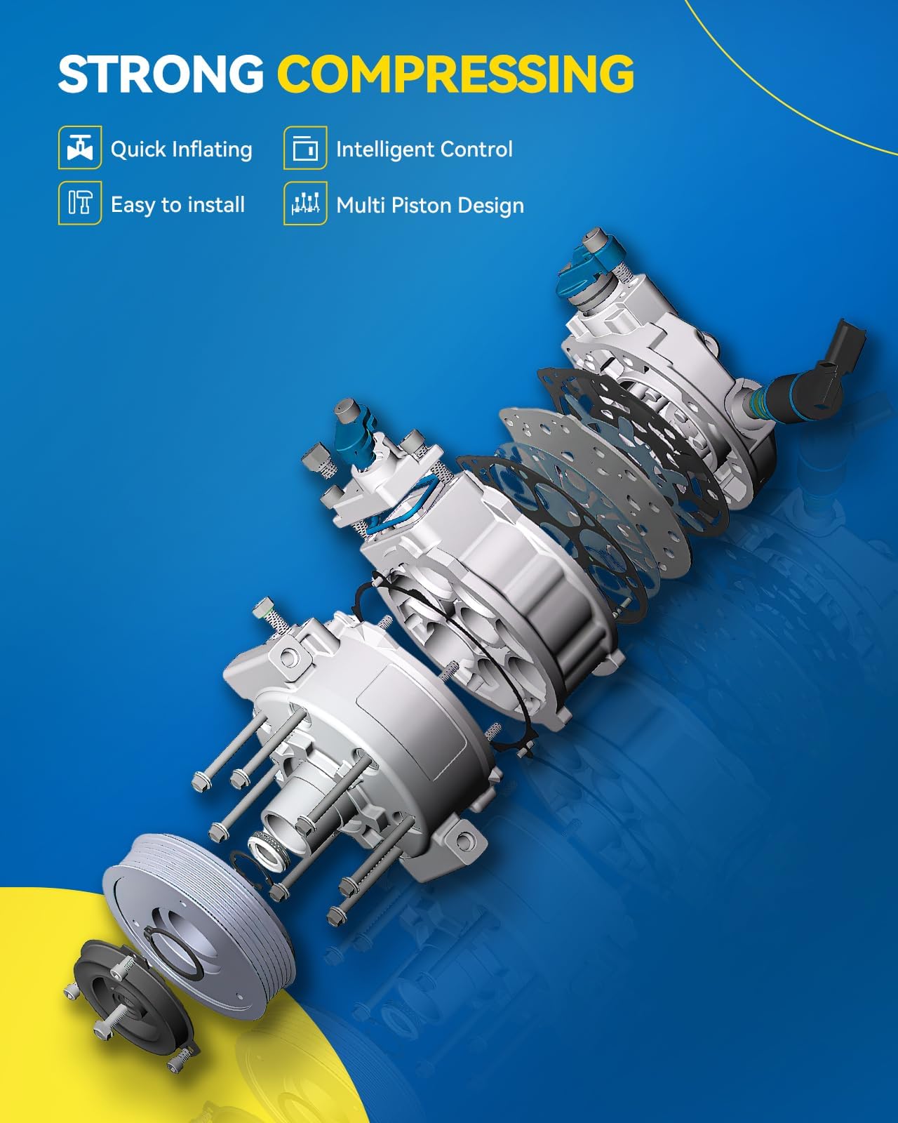 PHILTOP 158366 NEW Air Conditioner AC Compressor with Clutch Compatible with Lexus ES350 2007-2013, Toyota Sienna 2007-2010, Venza 2010-2015 3.5L