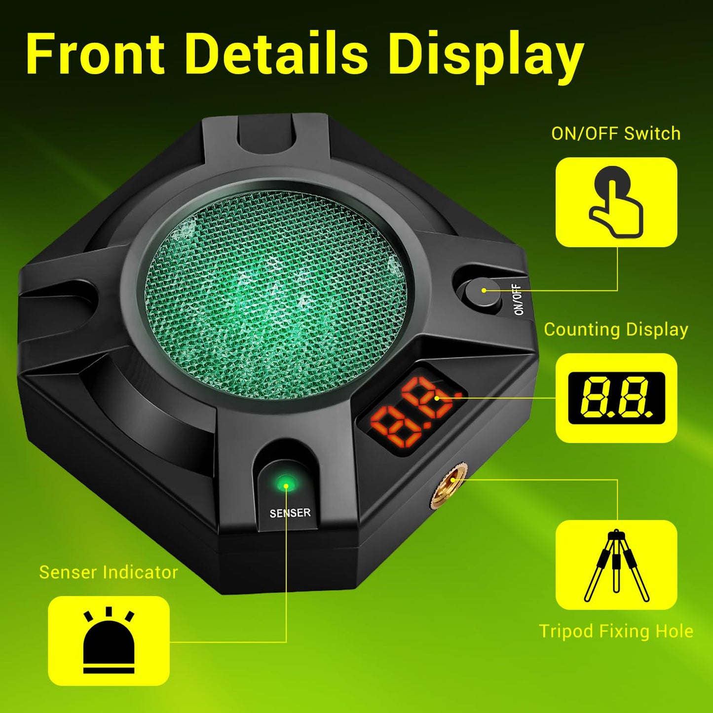 ARVAGGCY Dry Fire Training System,Laser Shooting Target,Compatible with 9mm/380ACP/40S&W/45ACP and More Types of Training Cartridges, LED Counting Feedback